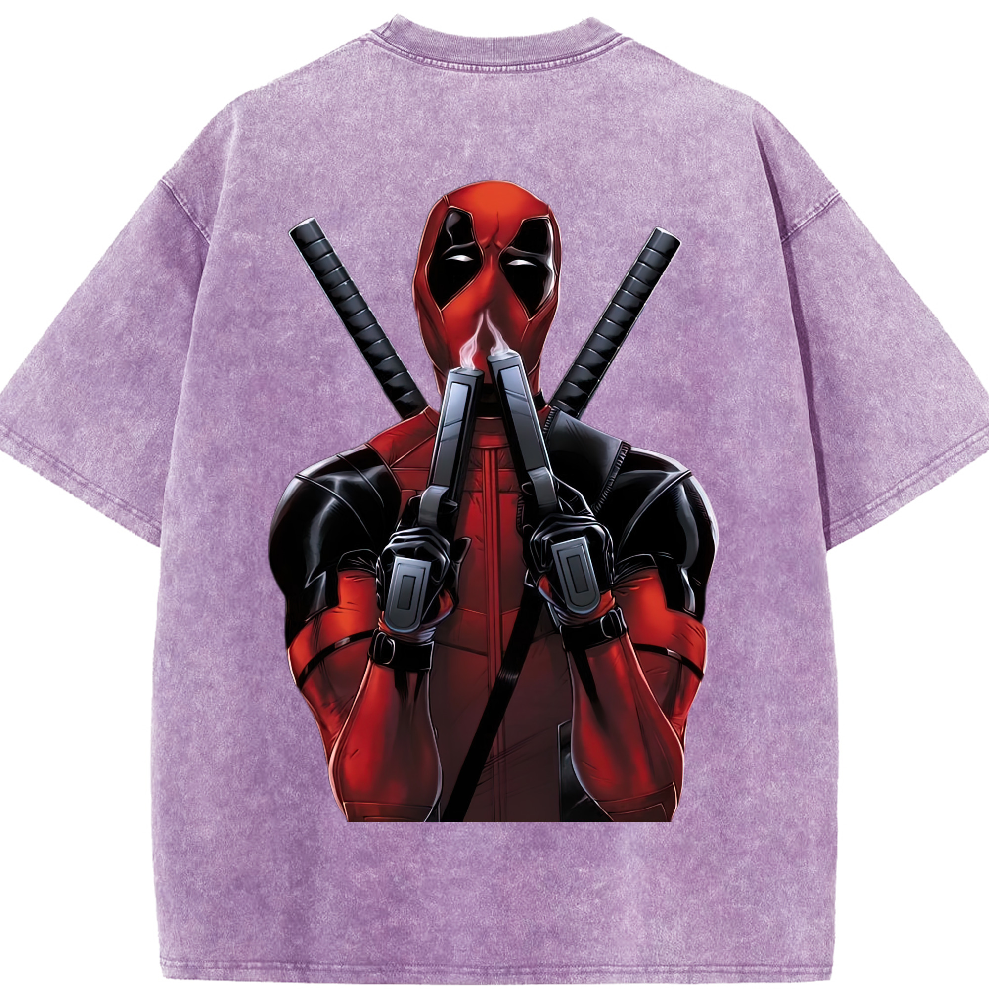 （画像用） Deadpool デッドプール 綿100% ヴィンテージ風 半袖Tシャツ（背面プリント）