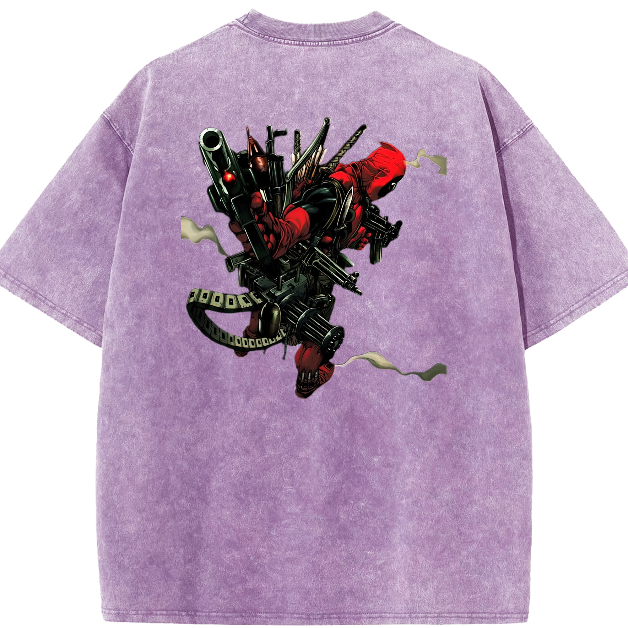 （画像用） Deadpool デッドプール 綿100% ヴィンテージ風 半袖Tシャツ（背面プリント）
