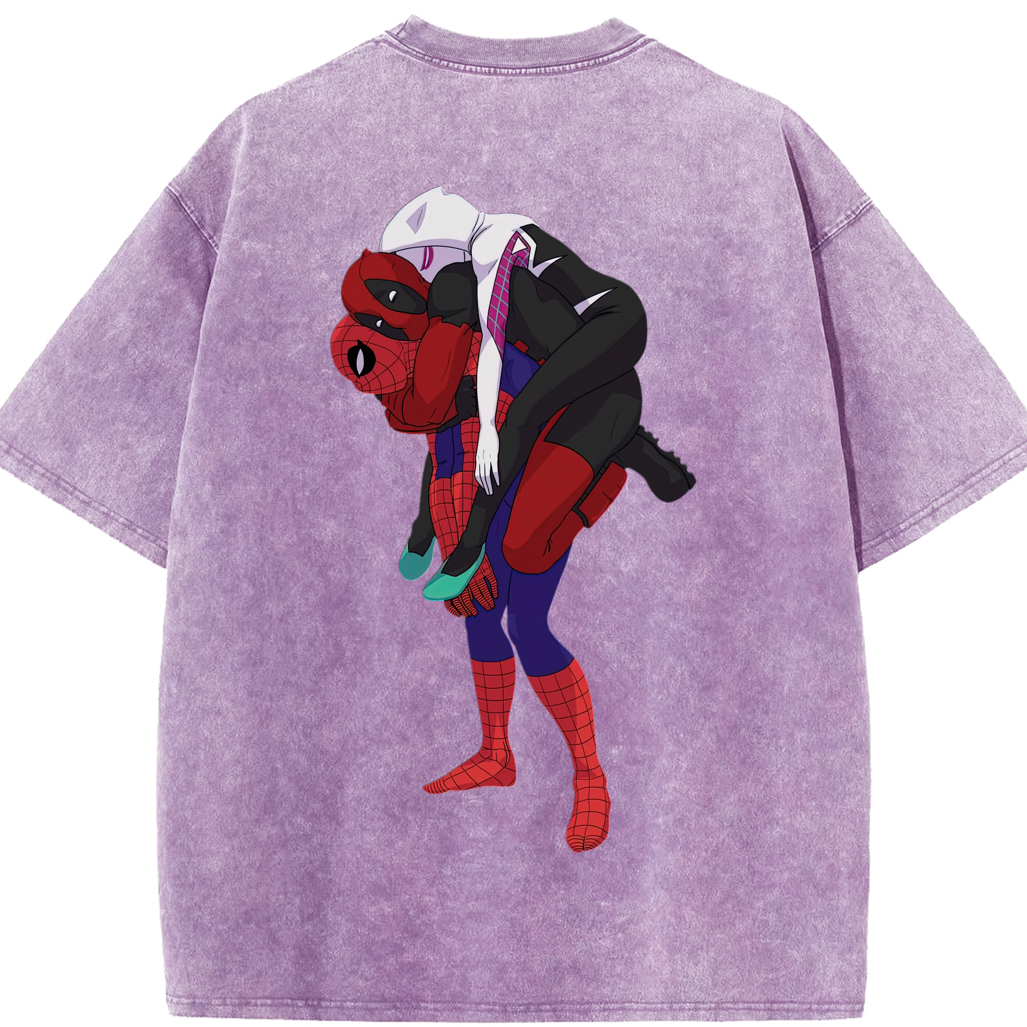 （画像用） Deadpool デッドプール 綿100% ヴィンテージ風 半袖Tシャツ（背面プリント）