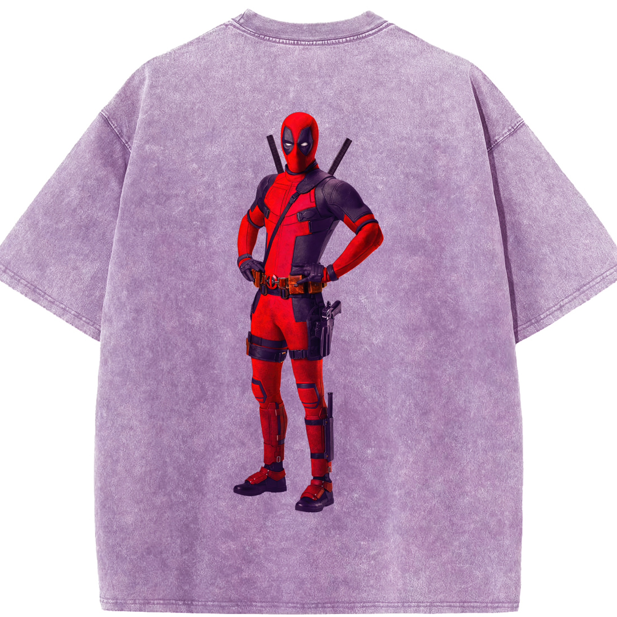 （画像用） Deadpool デッドプール 綿100% ヴィンテージ風 半袖Tシャツ（背面プリント）