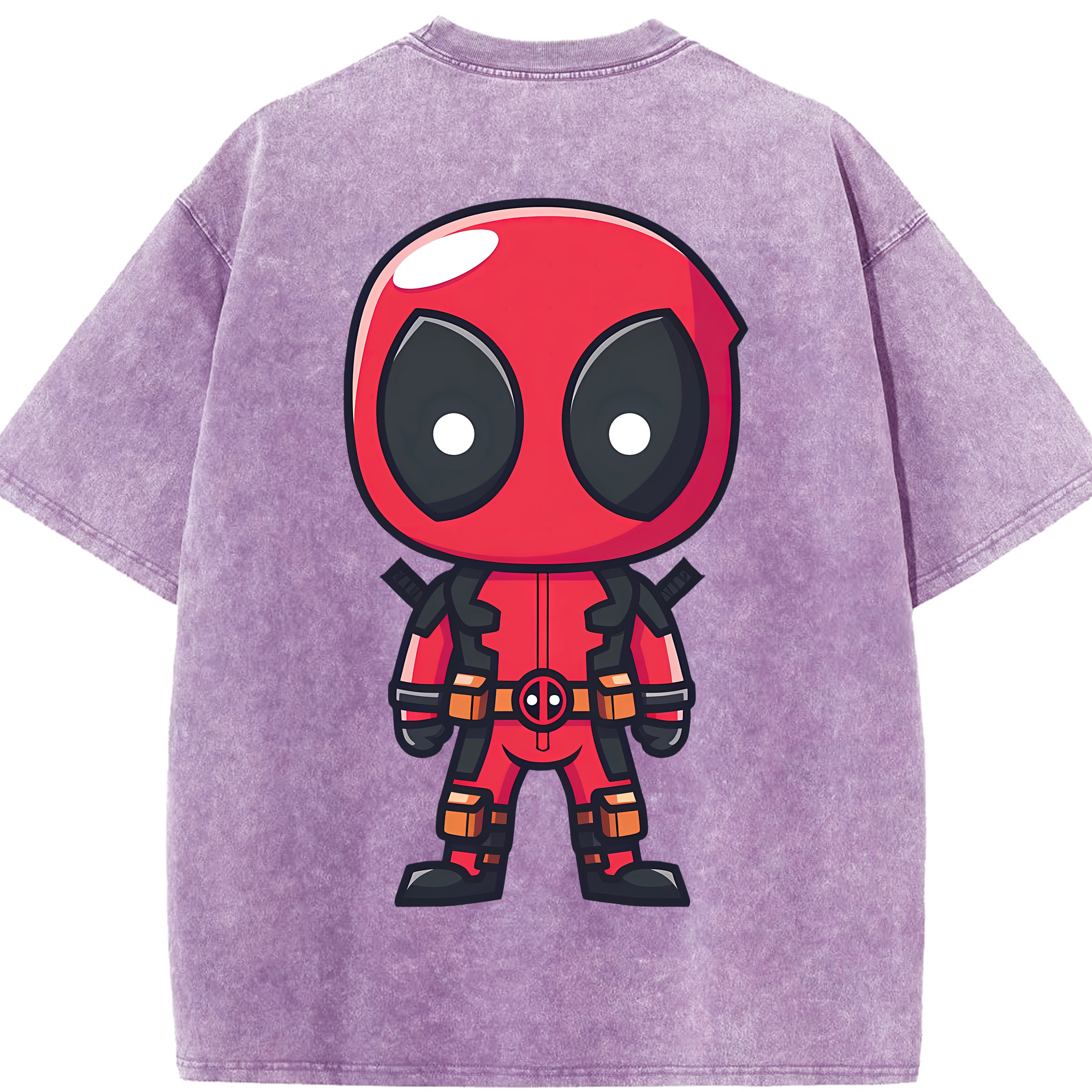 （画像用） Deadpool デッドプール 綿100% ヴィンテージ風 半袖Tシャツ（背面プリント）