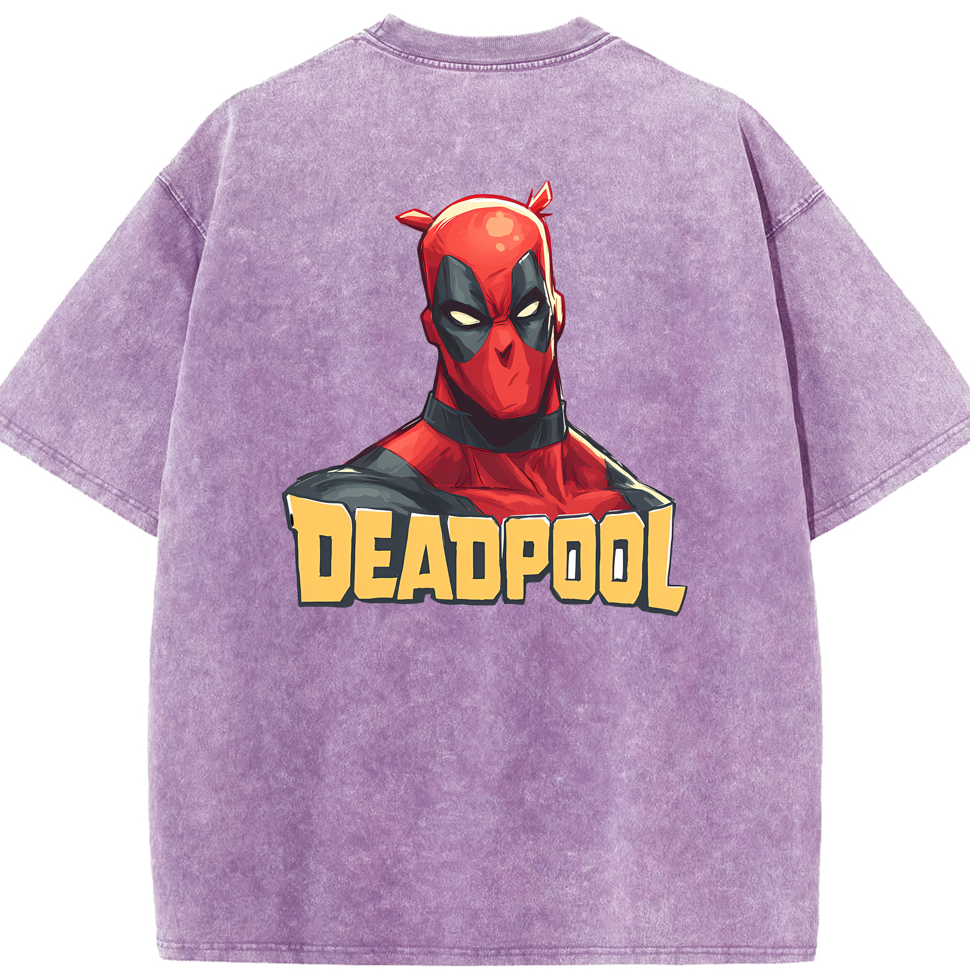 （画像用） Deadpool デッドプール 綿100% ヴィンテージ風 半袖Tシャツ（背面プリント）