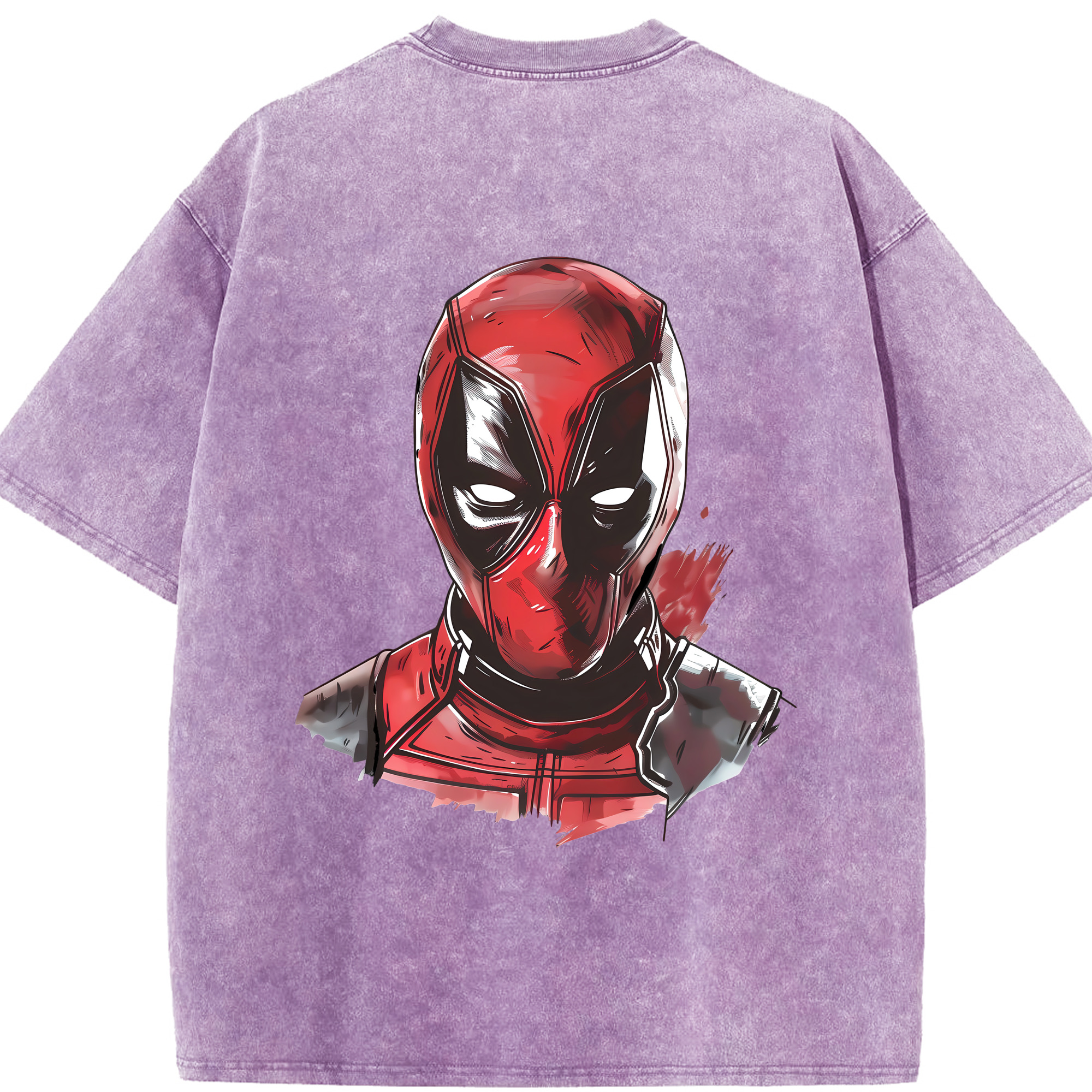 （画像用） Deadpool デッドプール 綿100% ヴィンテージ風 半袖Tシャツ（背面プリント）