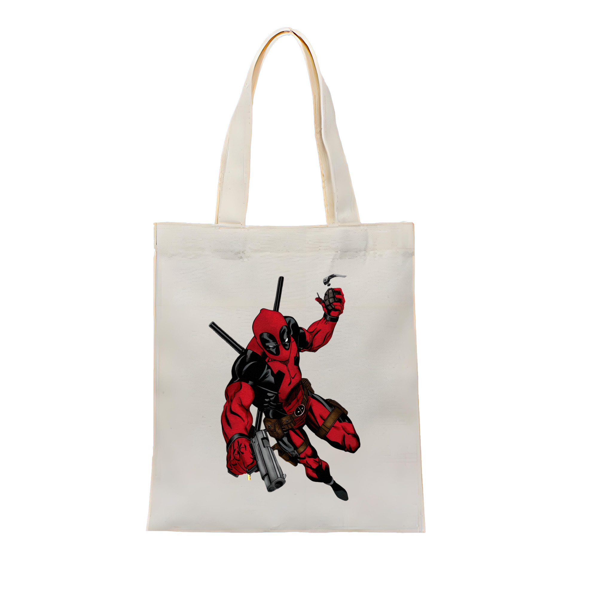 （画像用） Deadpool デッドプール 縦型キャンバス生地手提げバッグ　トートバッグ