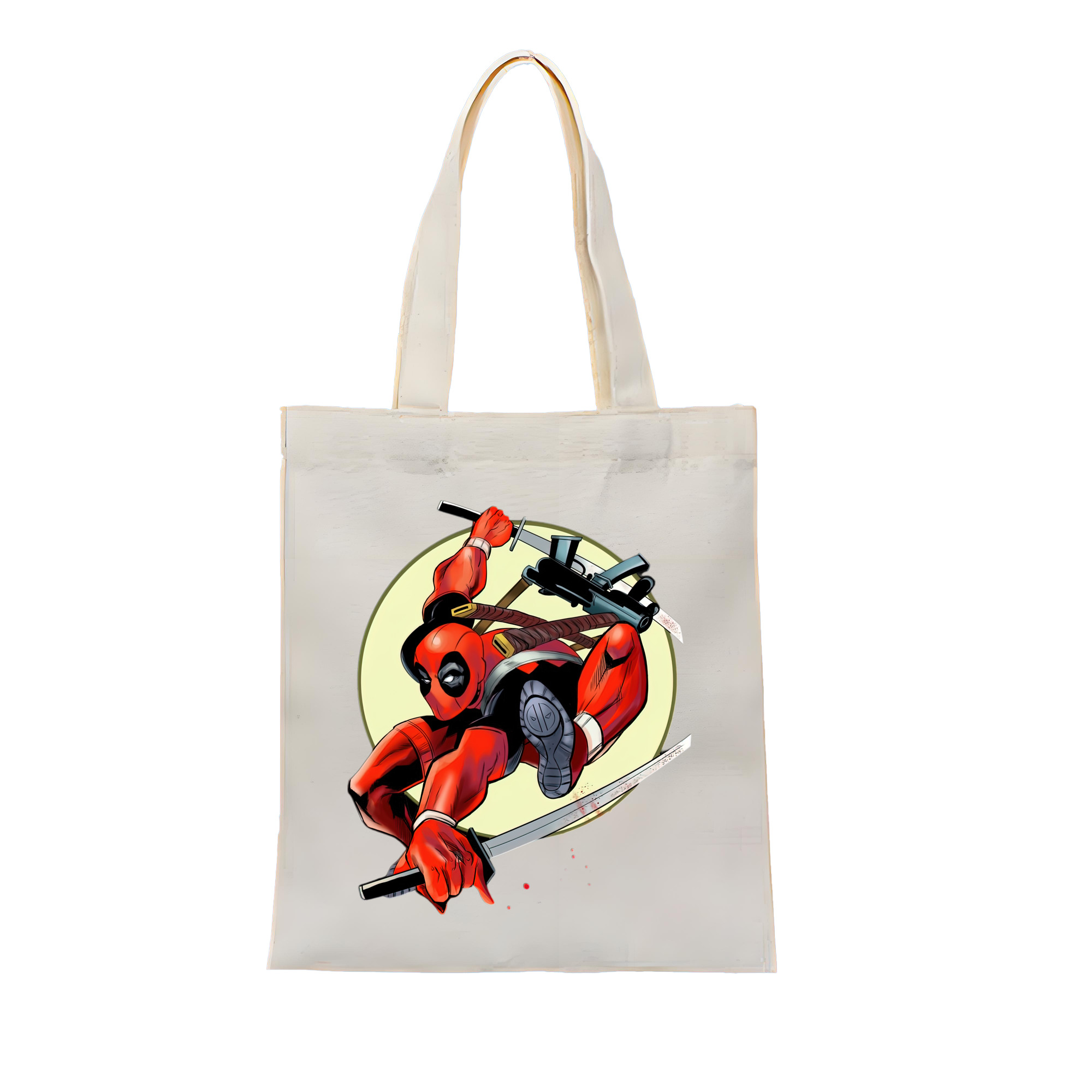 （画像用） Deadpool デッドプール 縦型キャンバス生地手提げバッグ　トートバッグ