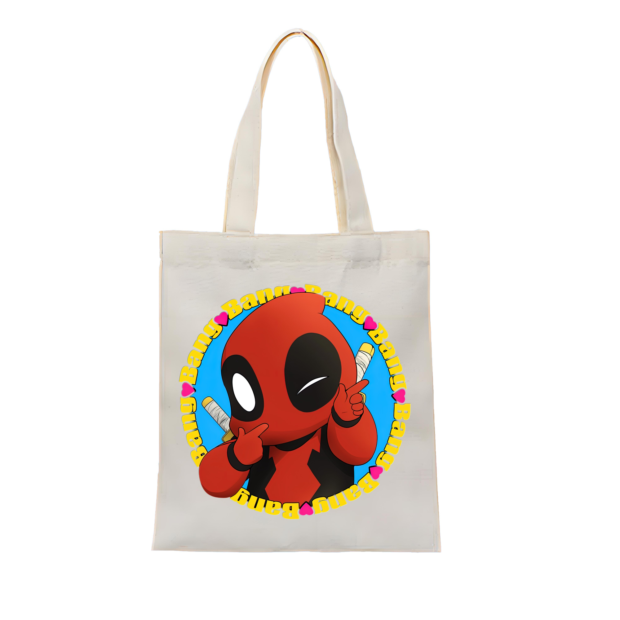 （画像用） Deadpool デッドプール 縦型キャンバス生地手提げバッグ　トートバッグ