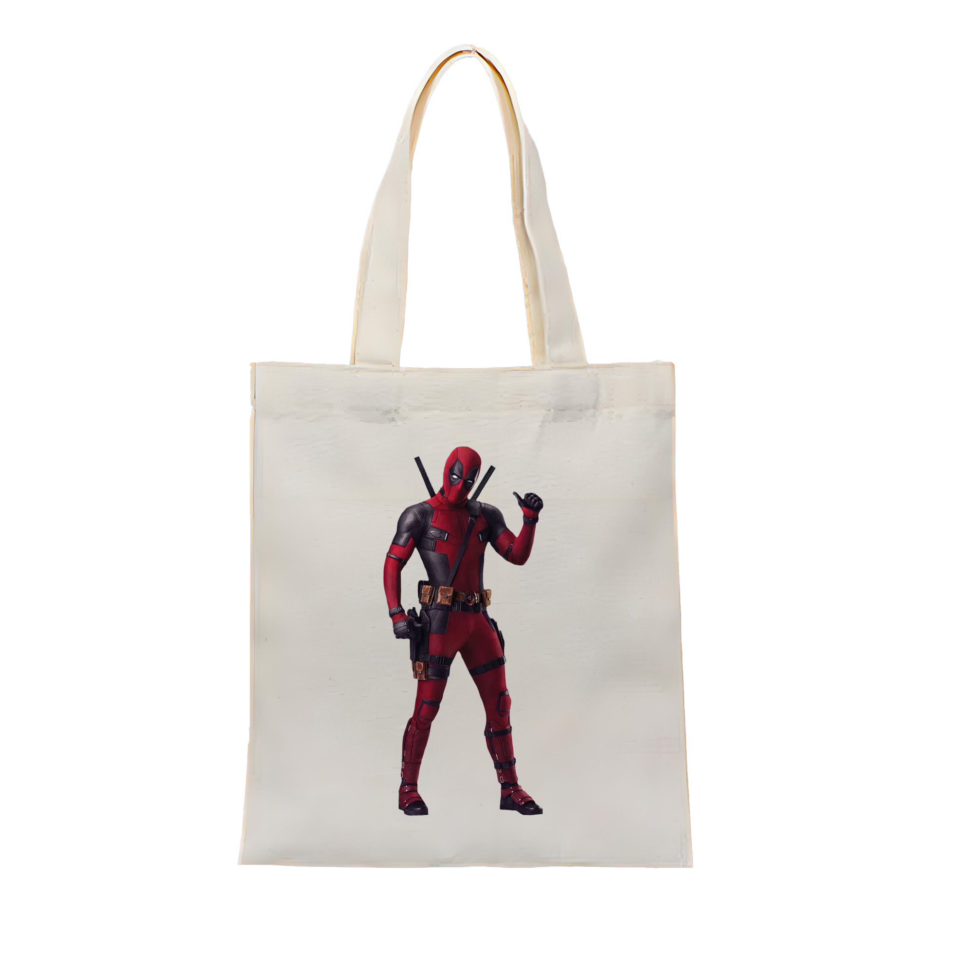 （画像用） Deadpool デッドプール 縦型キャンバス生地手提げバッグ　トートバッグ