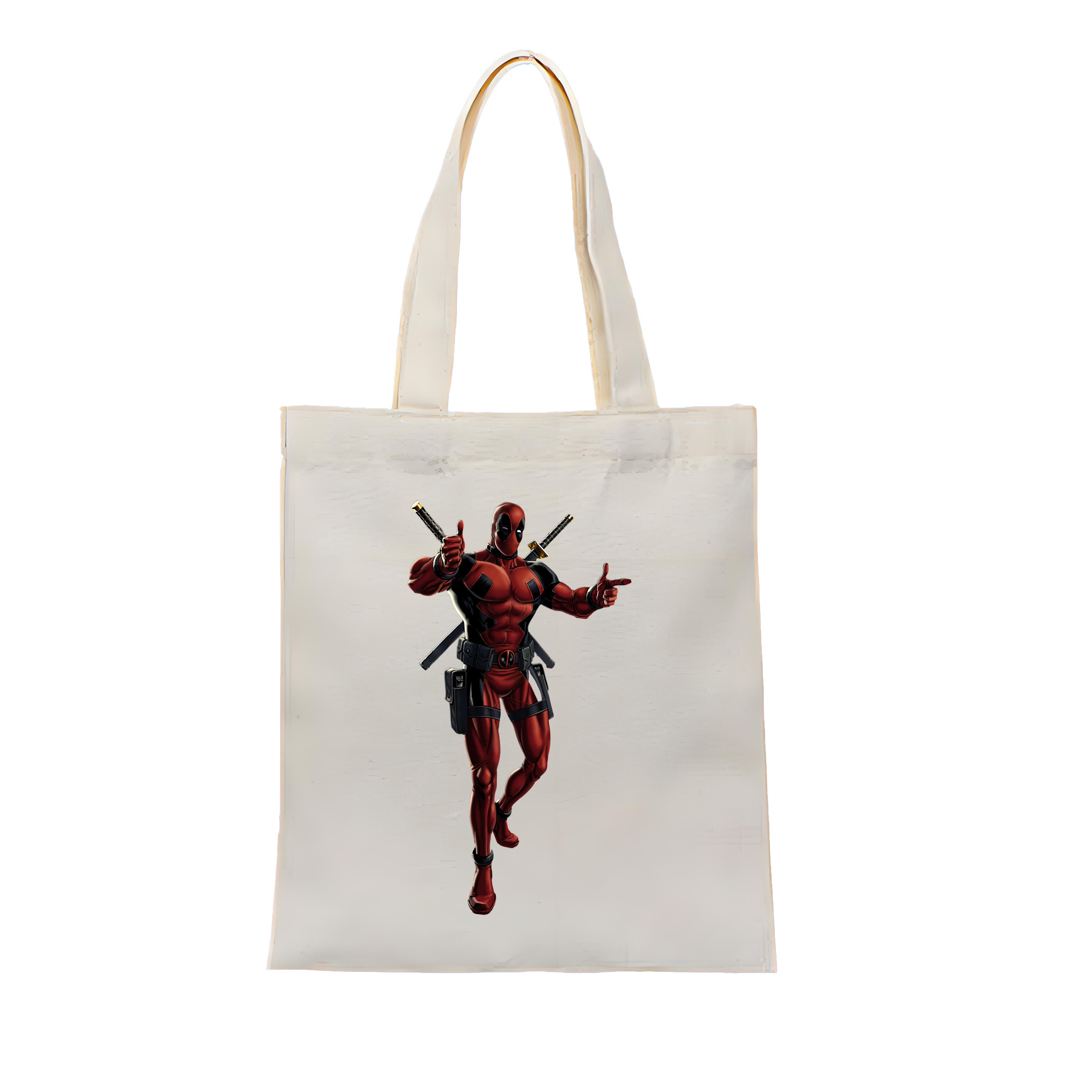 （画像用） Deadpool デッドプール 縦型キャンバス生地手提げバッグ　トートバッグ