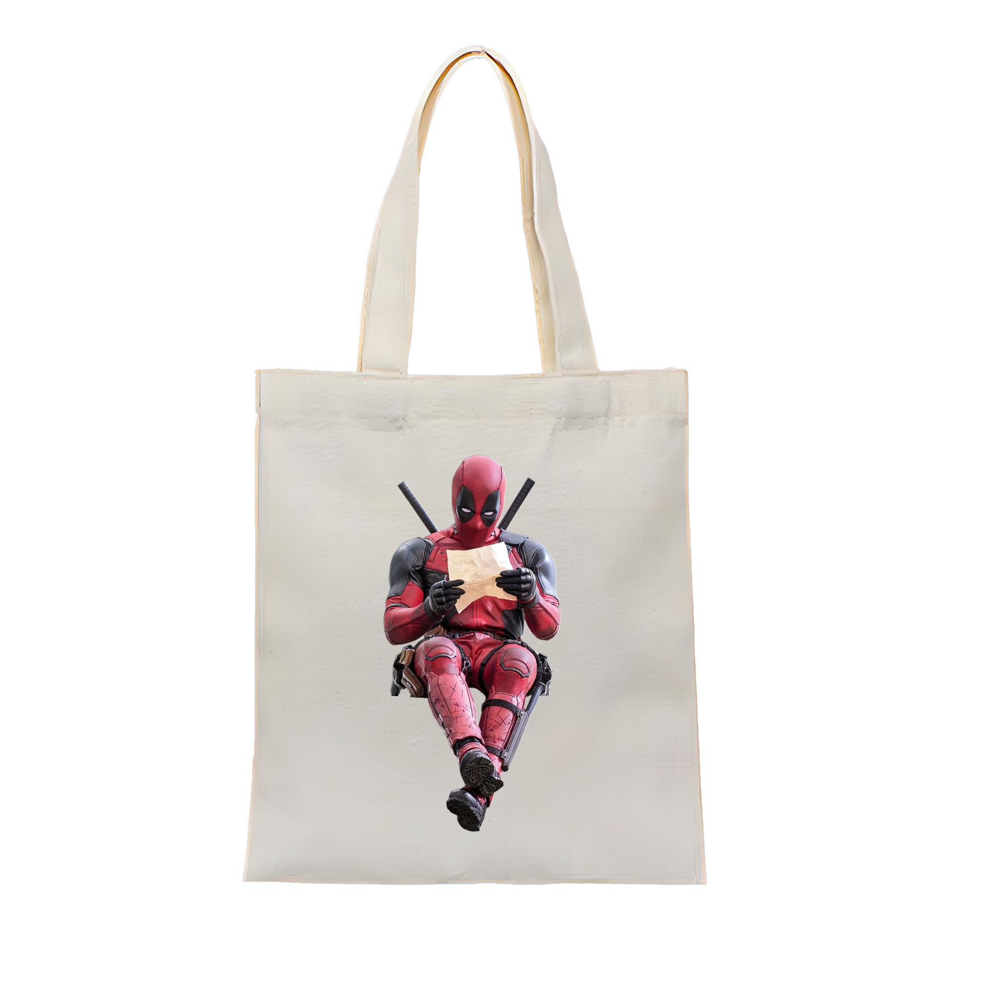 （画像用） Deadpool デッドプール 縦型キャンバス生地手提げバッグ　トートバッグ