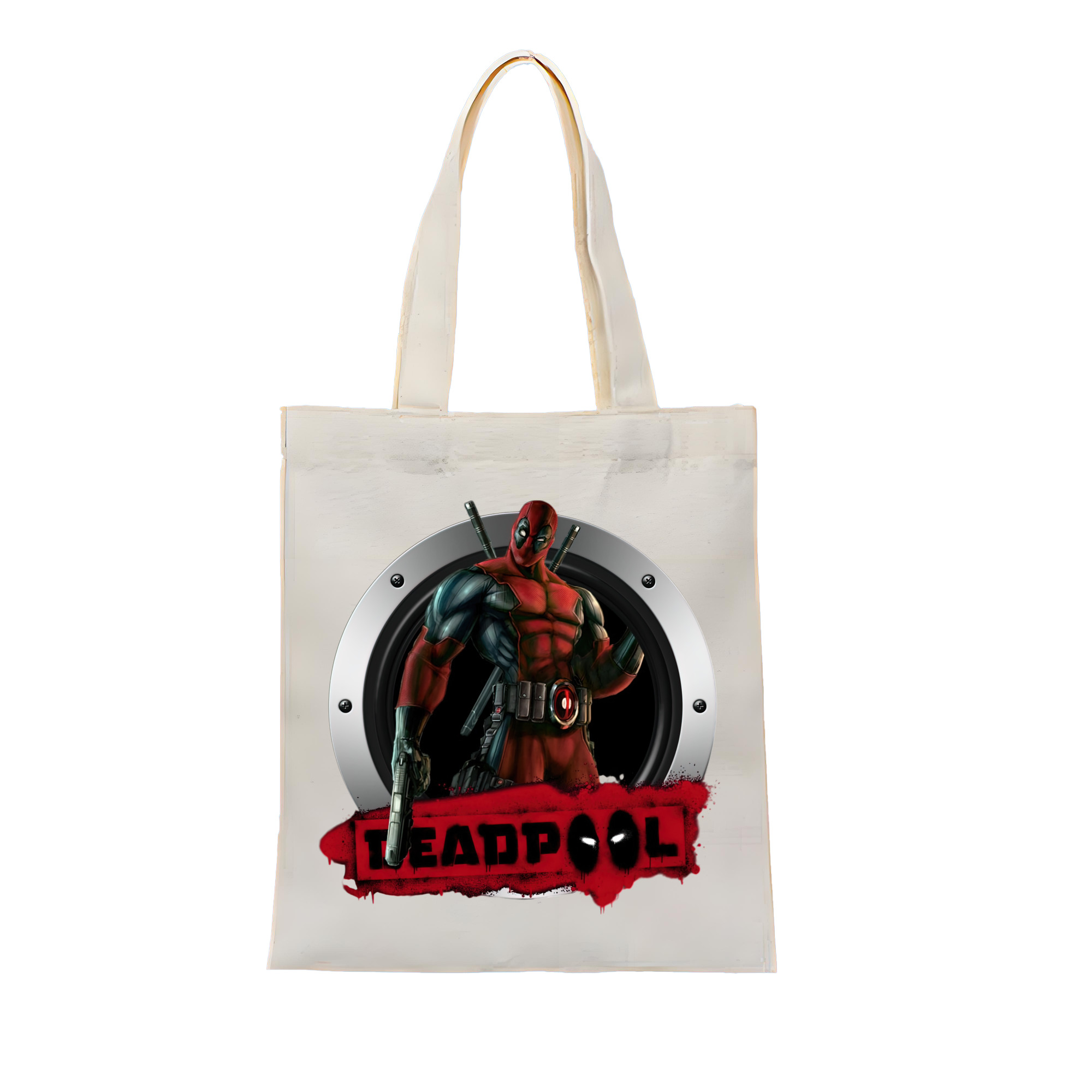 （画像用） Deadpool デッドプール 縦型キャンバス生地手提げバッグ　トートバッグ
