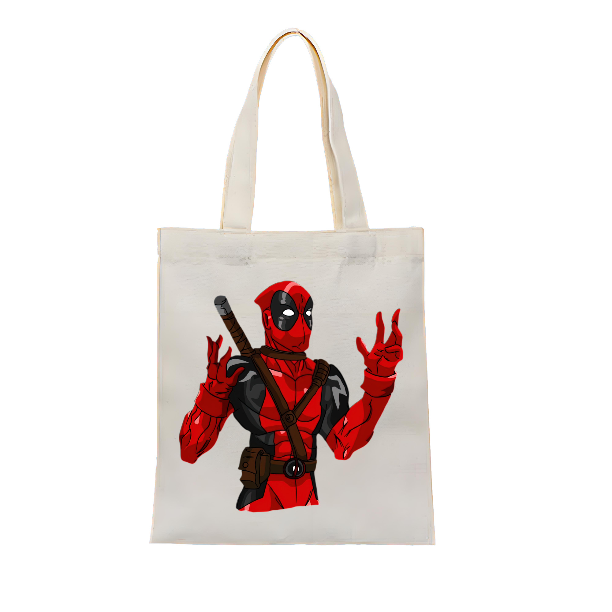 （画像用） Deadpool デッドプール 縦型キャンバス生地手提げバッグ　トートバッグ