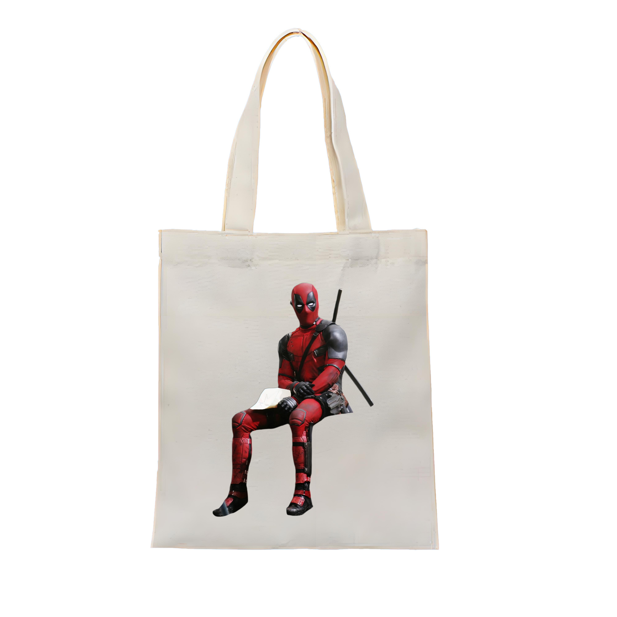 （画像用） Deadpool デッドプール 縦型キャンバス生地手提げバッグ　トートバッグ