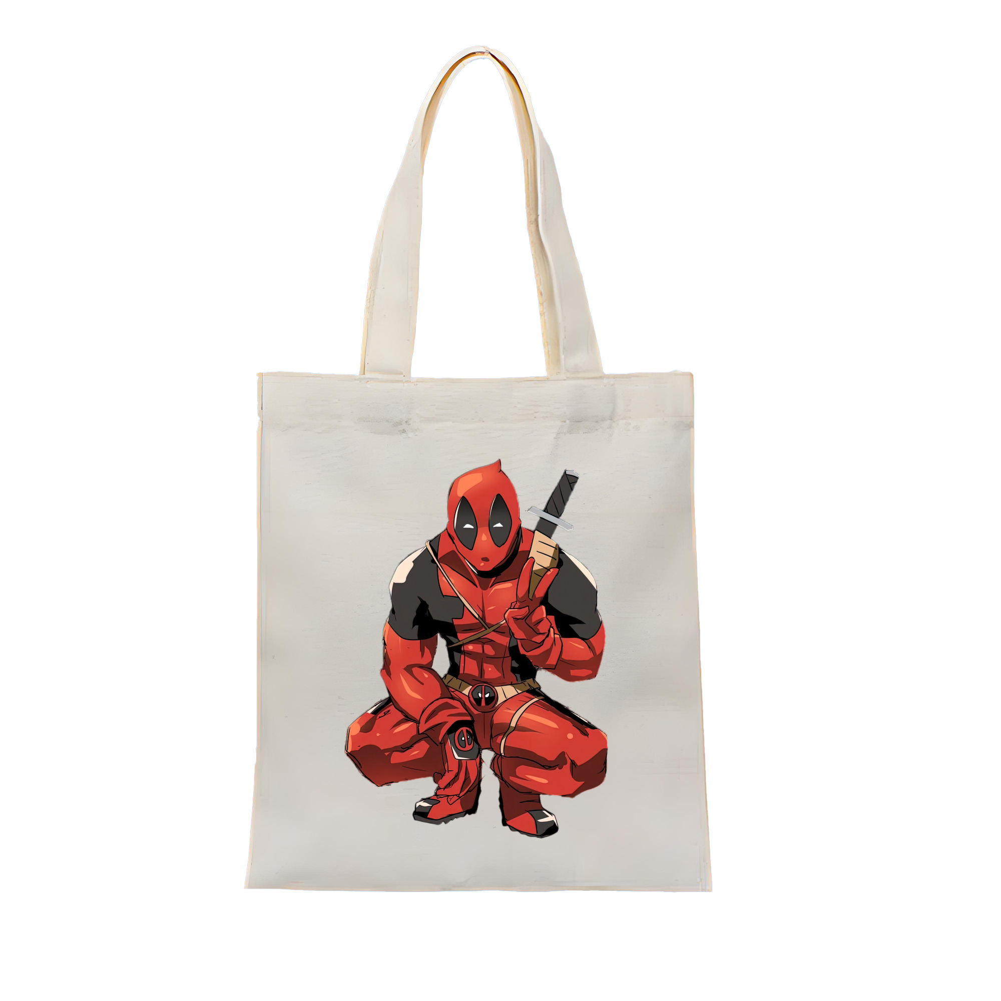 （画像用） Deadpool デッドプール 縦型キャンバス生地手提げバッグ　トートバッグ