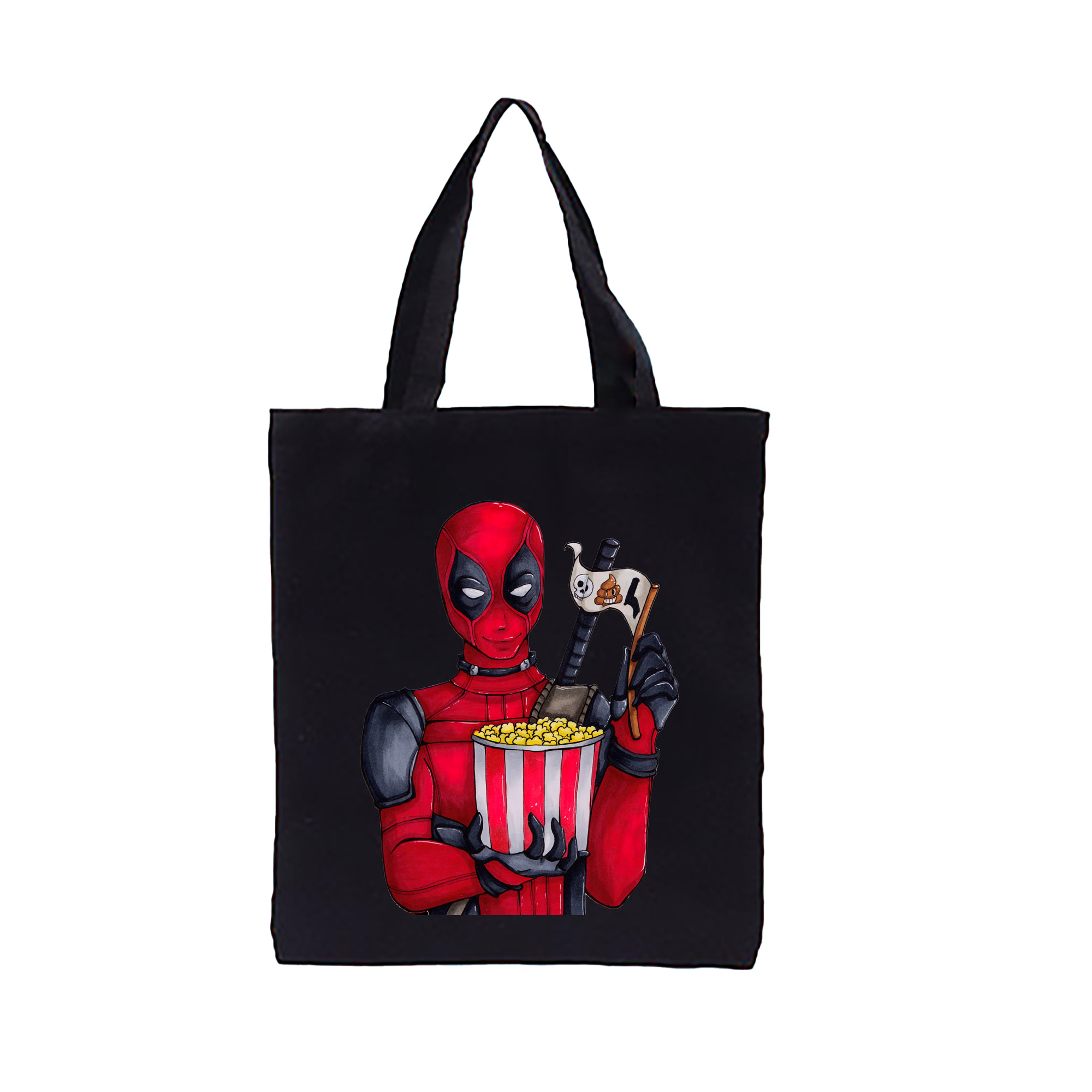 （画像用） Deadpool デッドプール 縦型キャンバス生地手提げバッグ　トートバッグ