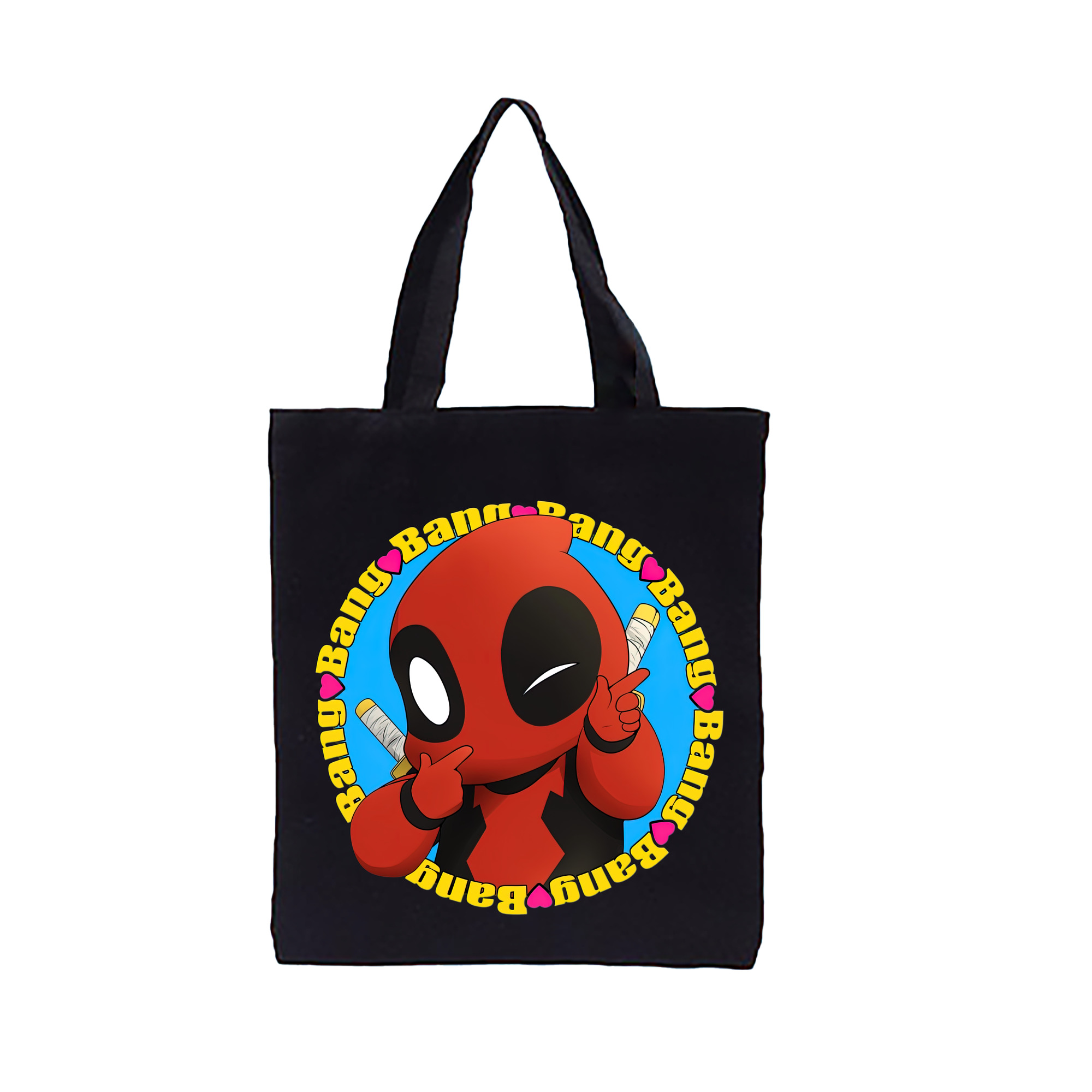 （画像用） Deadpool デッドプール 縦型キャンバス生地手提げバッグ　トートバッグ