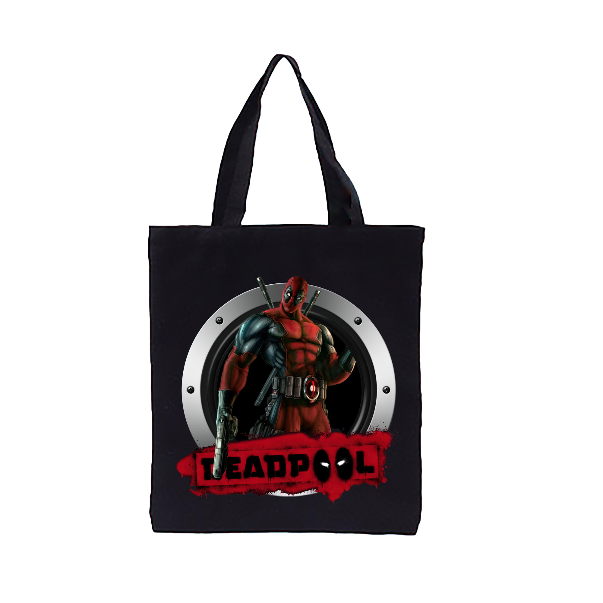 （画像用） Deadpool デッドプール 縦型キャンバス生地手提げバッグ　トートバッグ