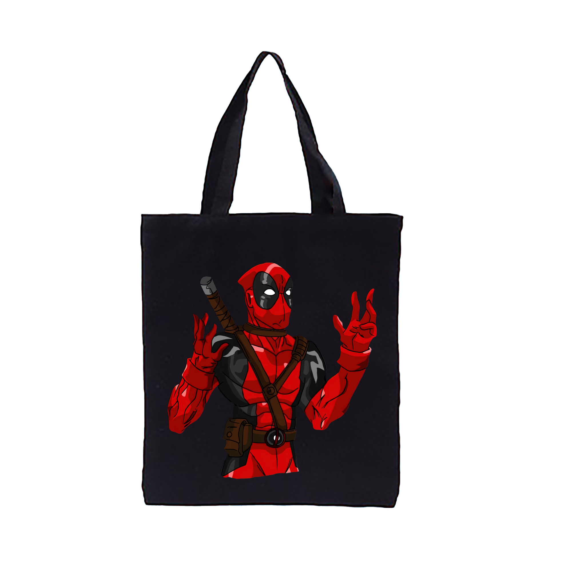 （画像用） Deadpool デッドプール 縦型キャンバス生地手提げバッグ　トートバッグ
