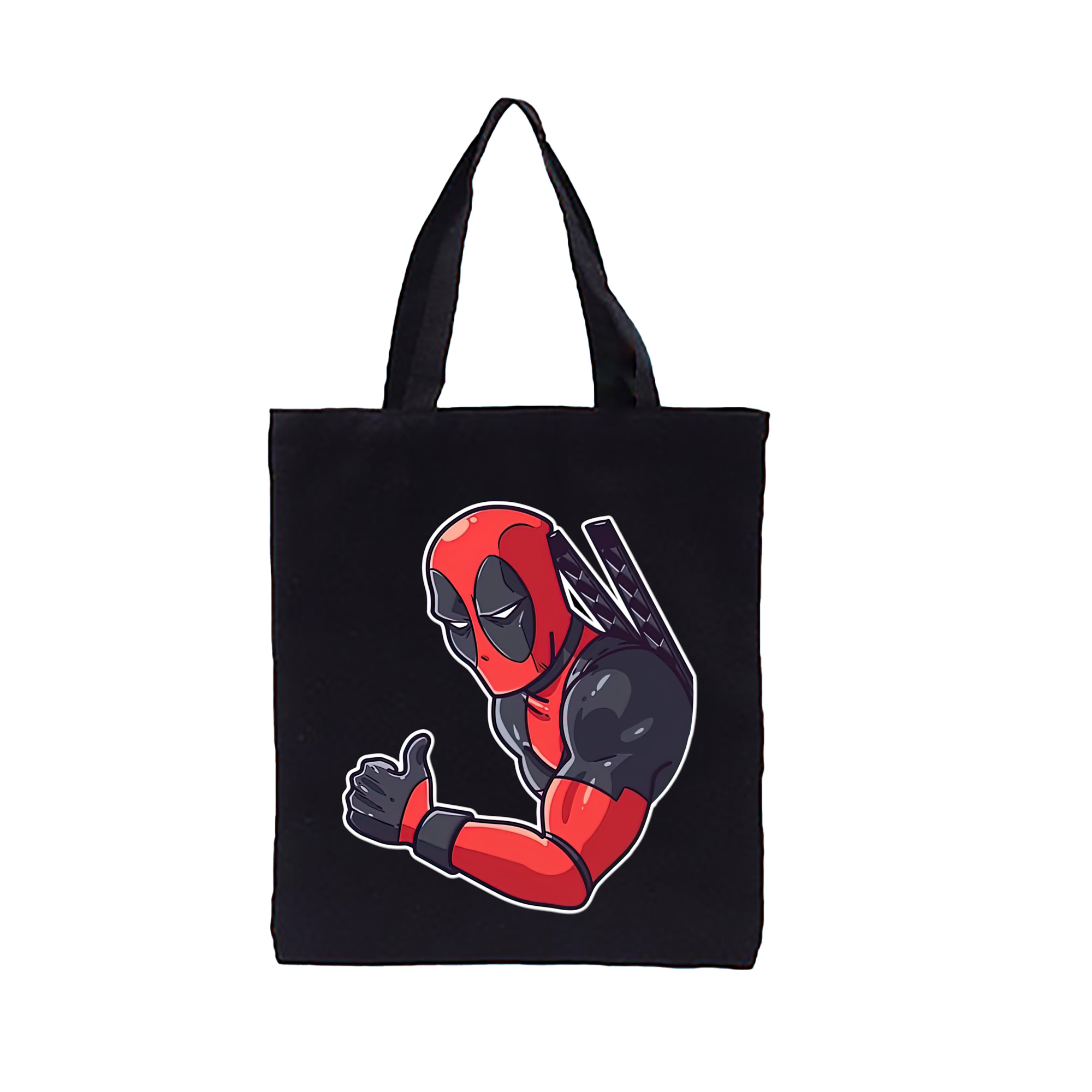 （画像用） Deadpool デッドプール 縦型キャンバス生地手提げバッグ　トートバッグ