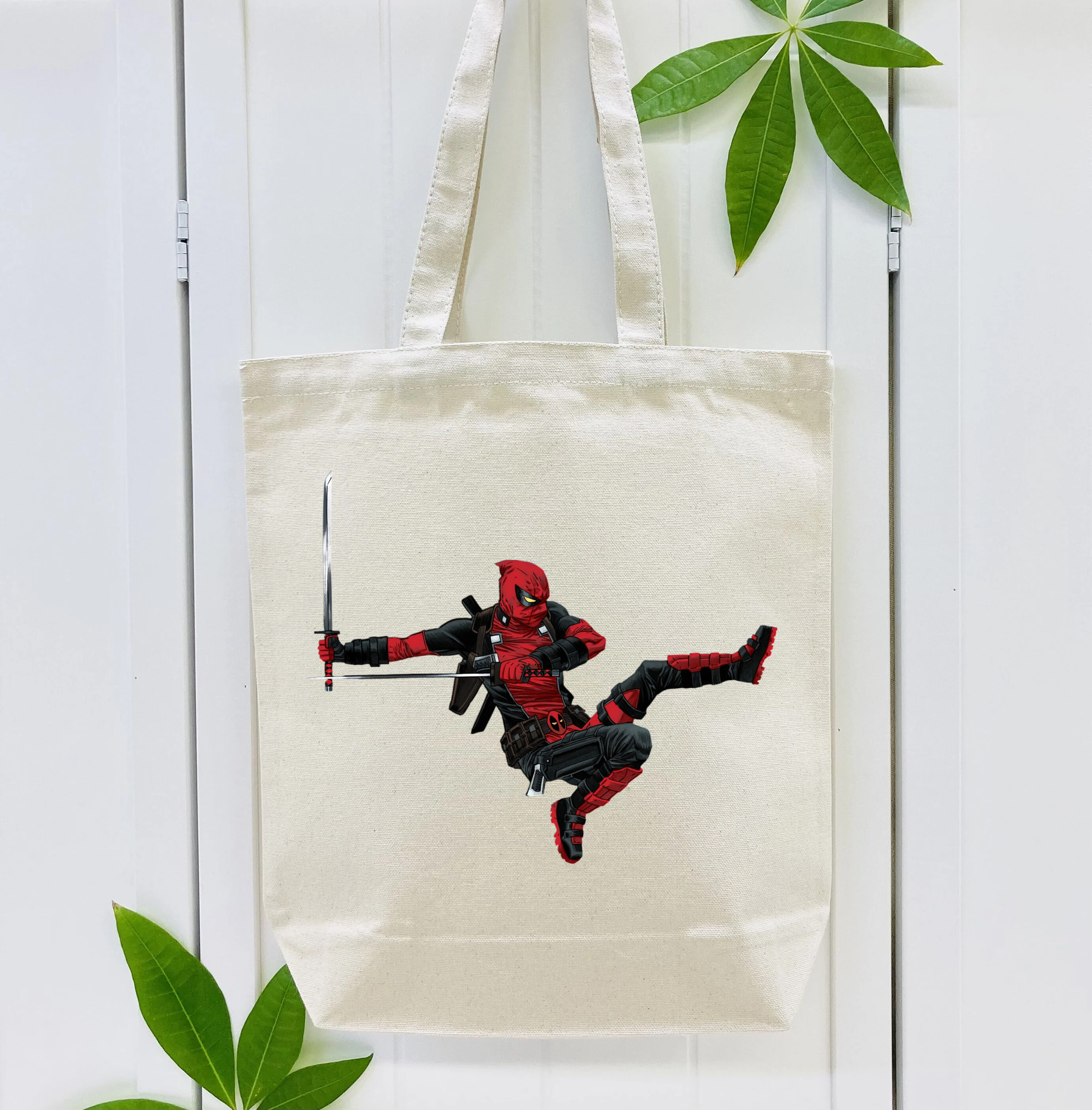 Deadpool デッドプール 縦型キャンバス生地手提げバッグ　トートバッグ