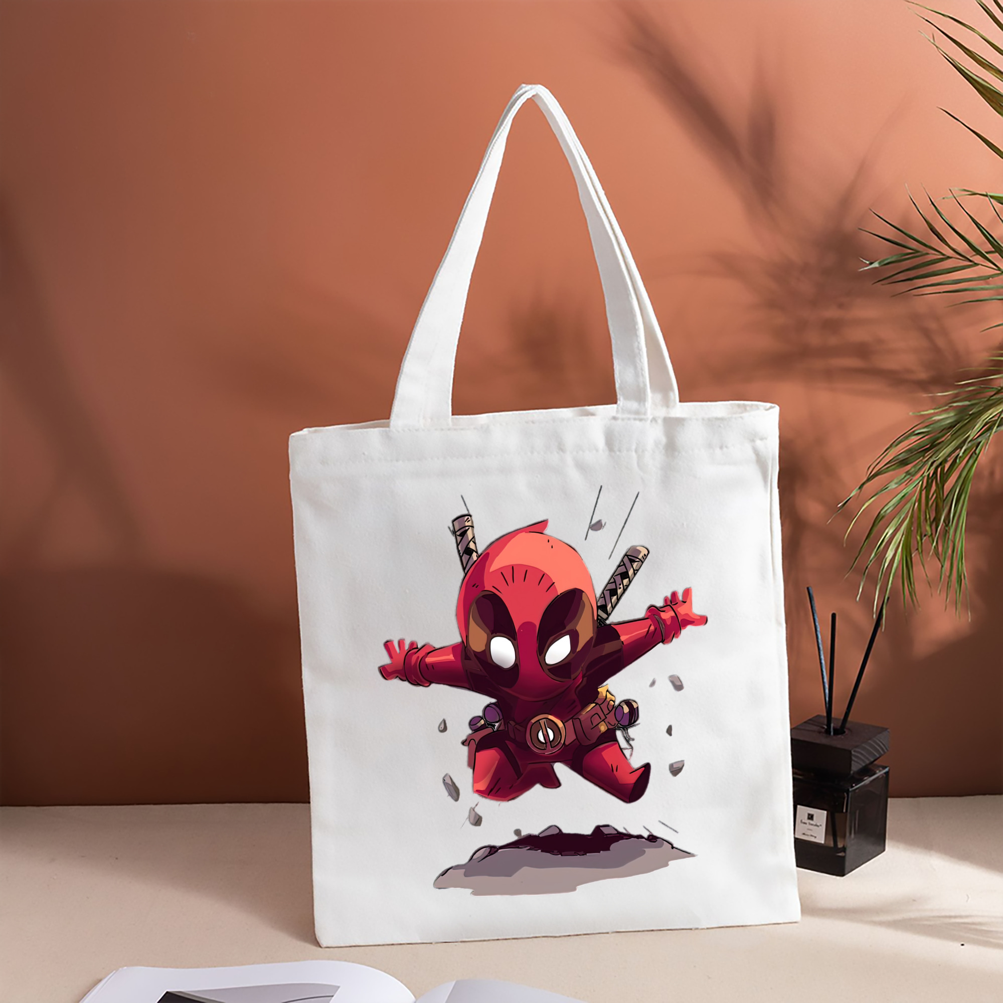 Deadpool デッドプール 縦型キャンバス生地手提げバッグ　トートバッグ