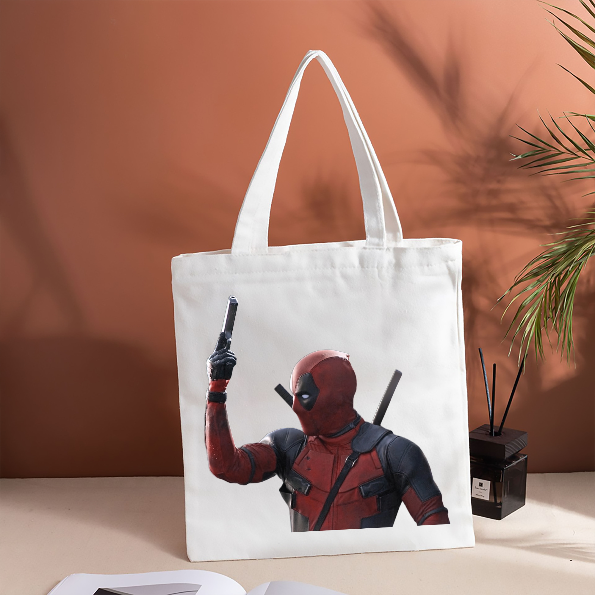 Deadpool デッドプール 縦型キャンバス生地手提げバッグ　トートバッグ