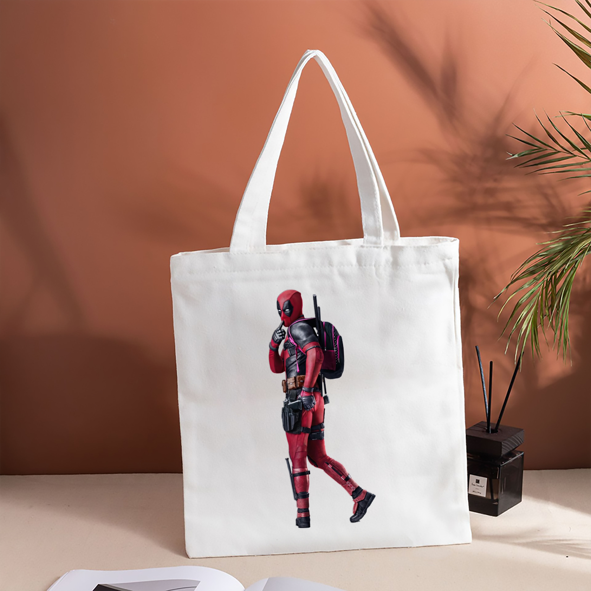 Deadpool デッドプール 縦型キャンバス生地手提げバッグ　トートバッグ