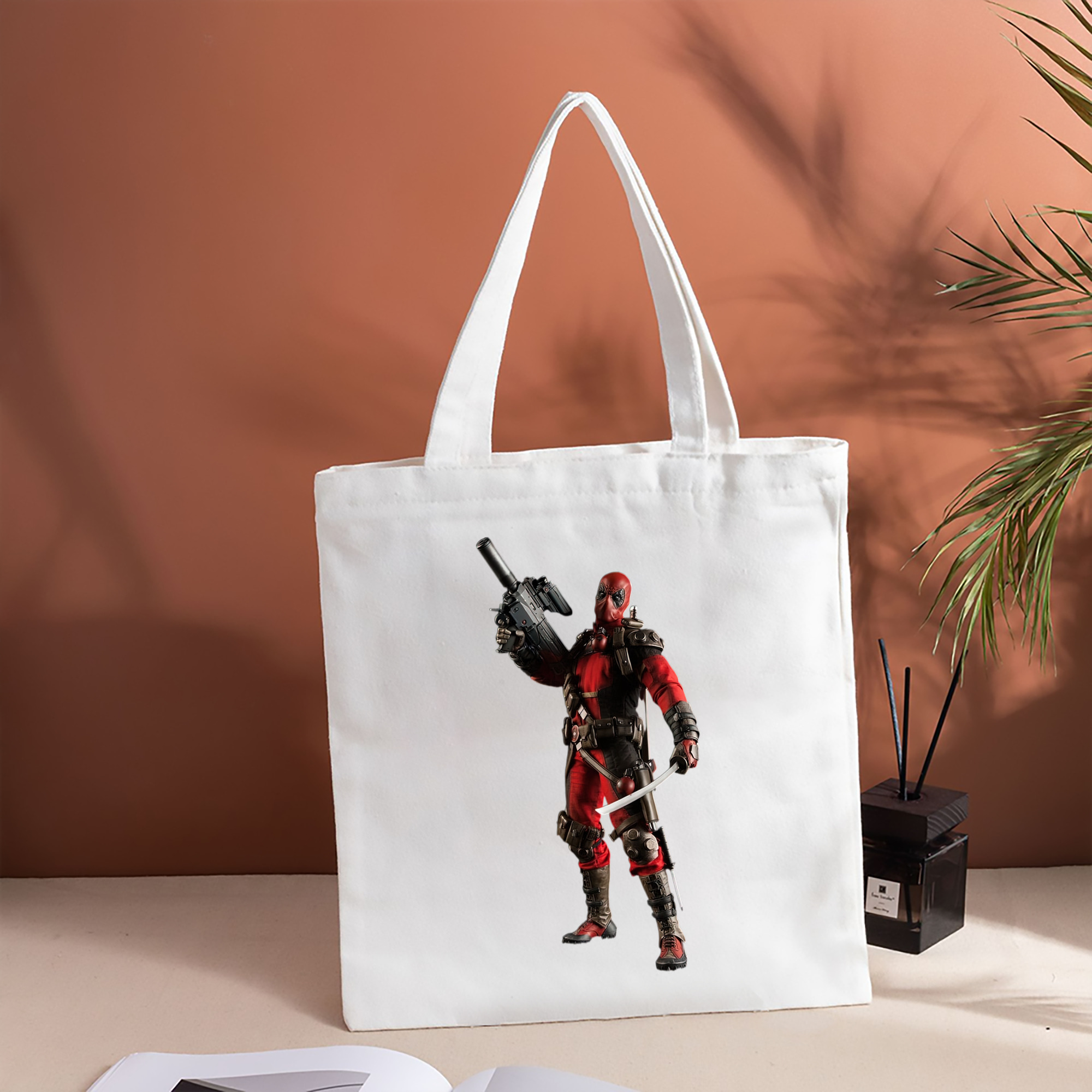 Deadpool デッドプール 縦型キャンバス生地手提げバッグ　トートバッグ