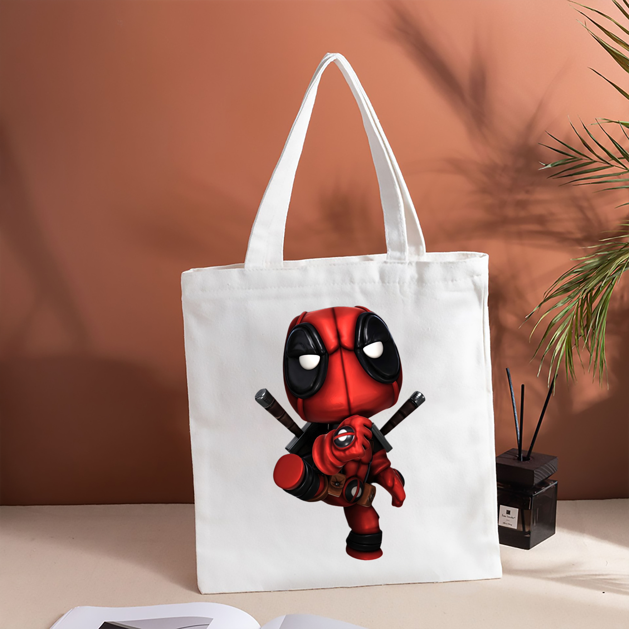 Deadpool デッドプール 縦型キャンバス生地手提げバッグ　トートバッグ