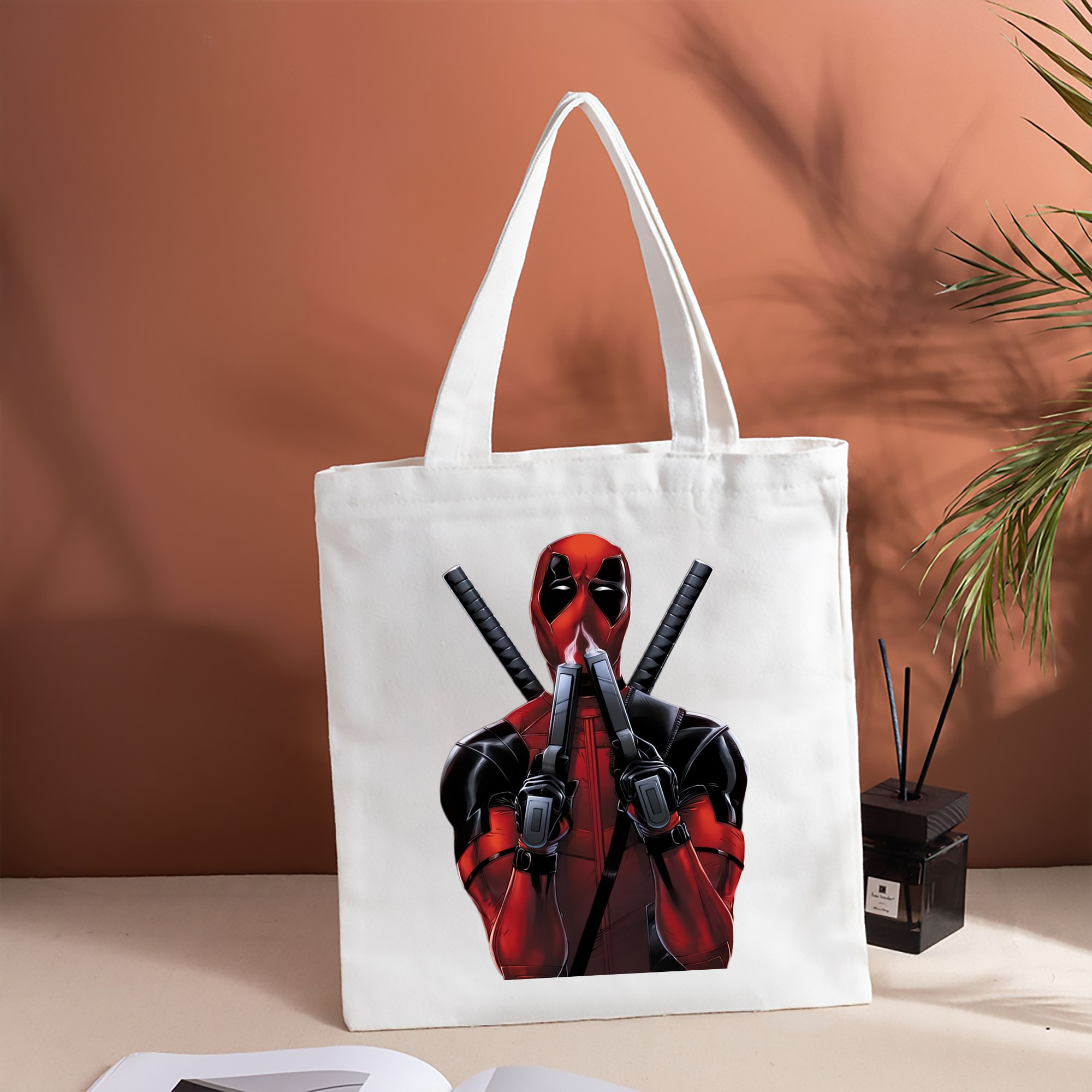 Deadpool デッドプール 縦型キャンバス生地手提げバッグ　トートバッグ