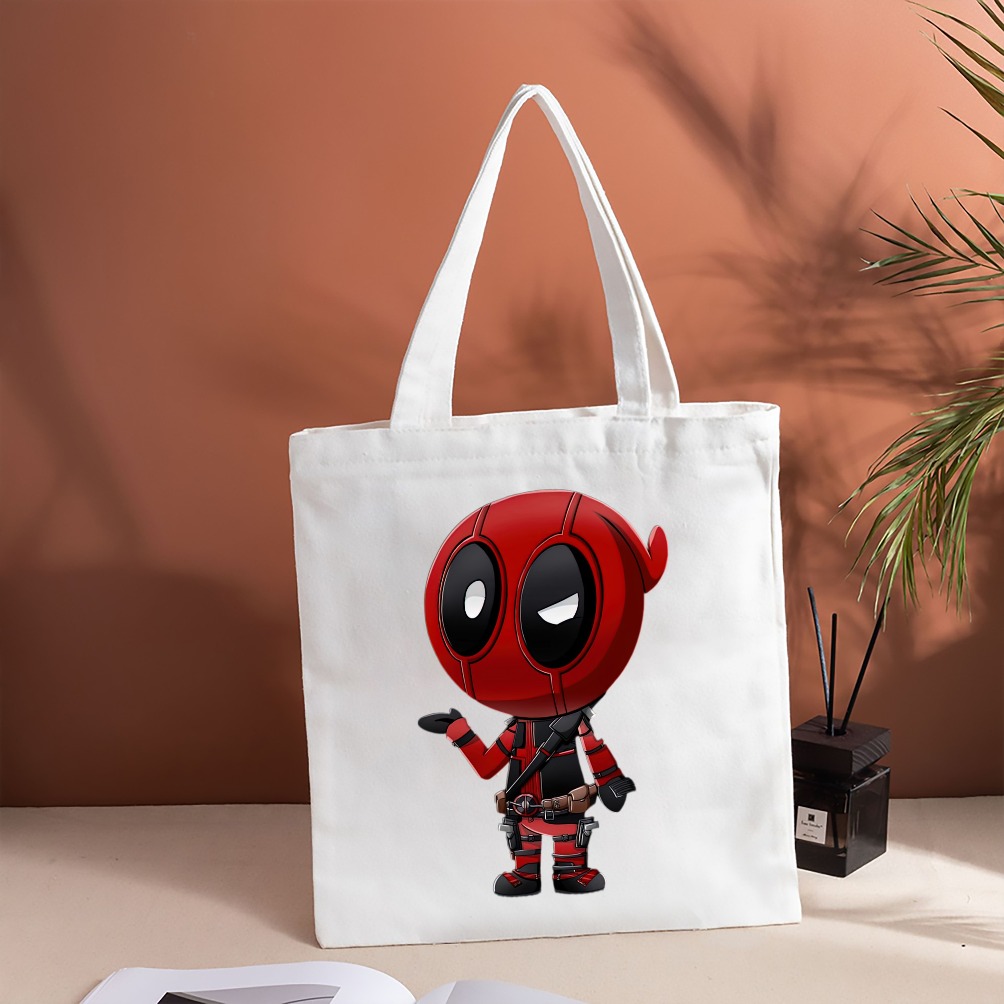 Deadpool デッドプール 縦型キャンバス生地手提げバッグ　トートバッグ