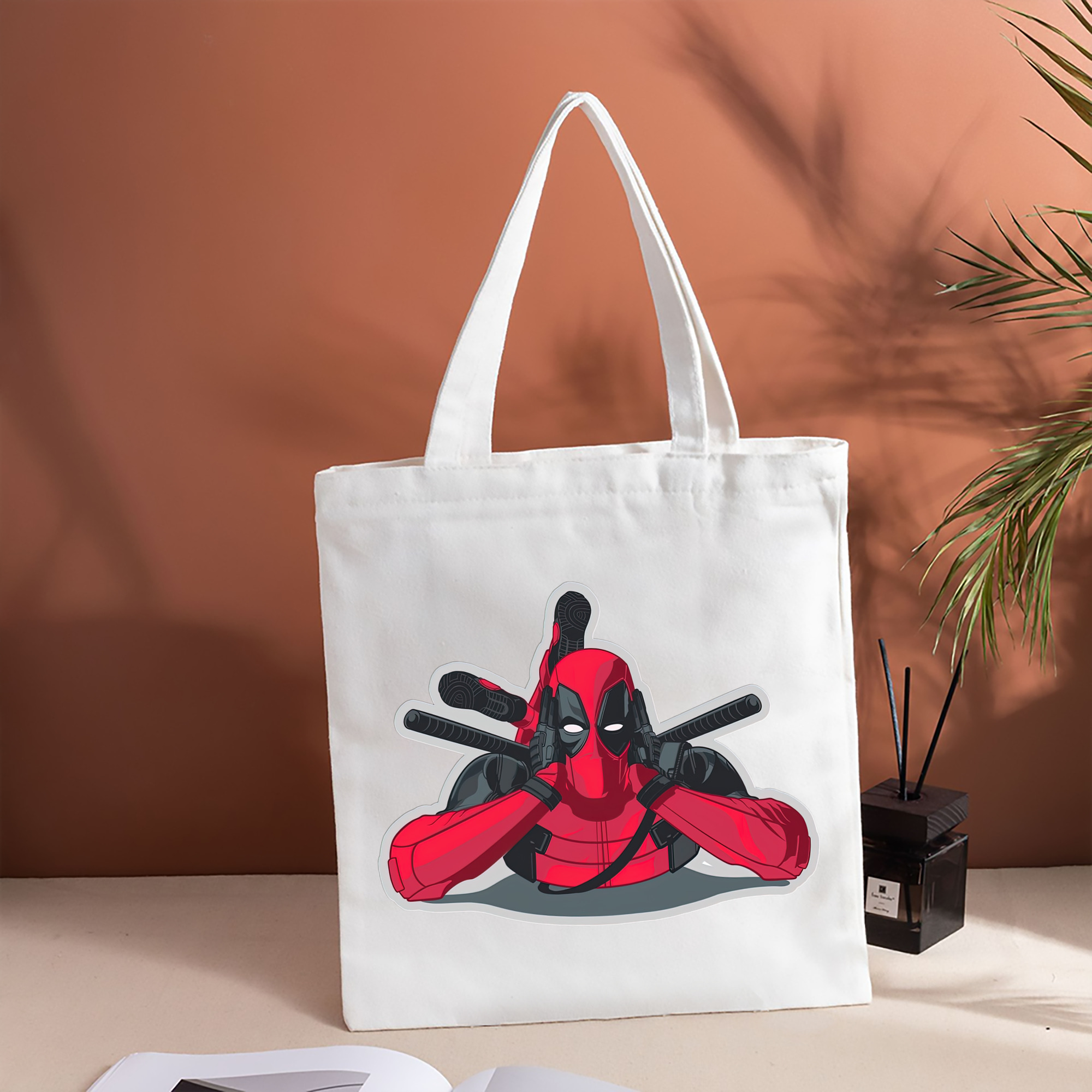 Deadpool デッドプール 縦型キャンバス生地手提げバッグ　トートバッグ