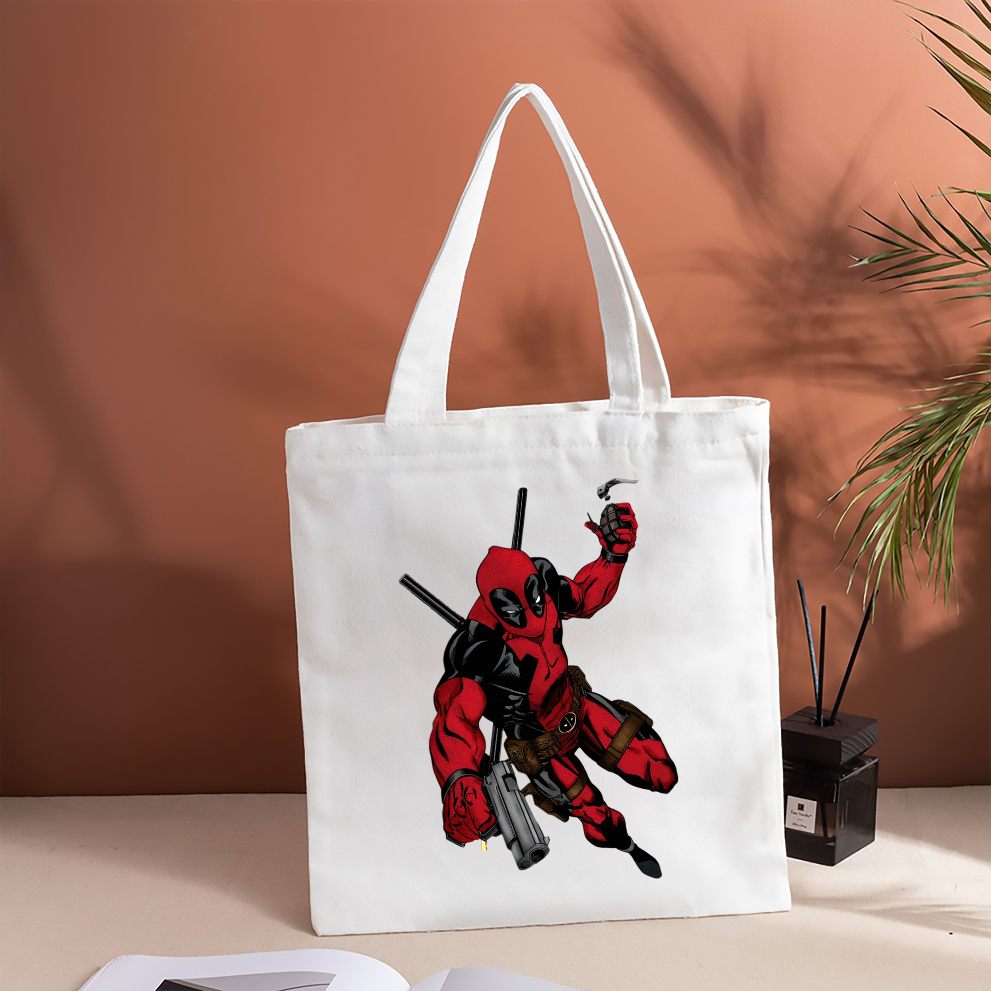Deadpool デッドプール 縦型キャンバス生地手提げバッグ　トートバッグ