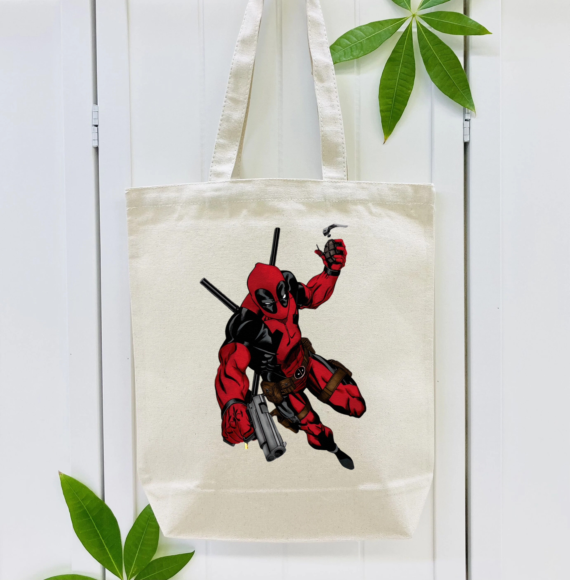 Deadpool デッドプール 縦型キャンバス生地手提げバッグ　トートバッグ