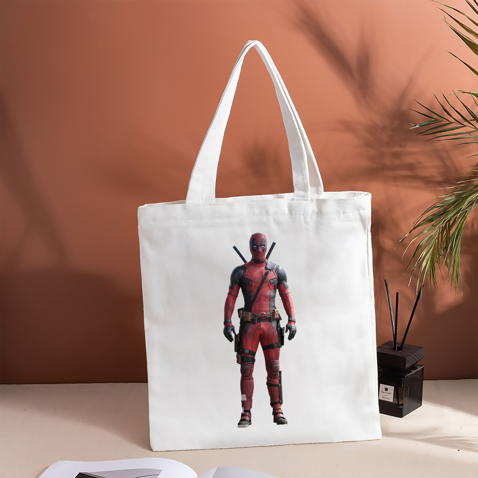 Deadpool デッドプール 縦型キャンバス生地手提げバッグ　トートバッグ