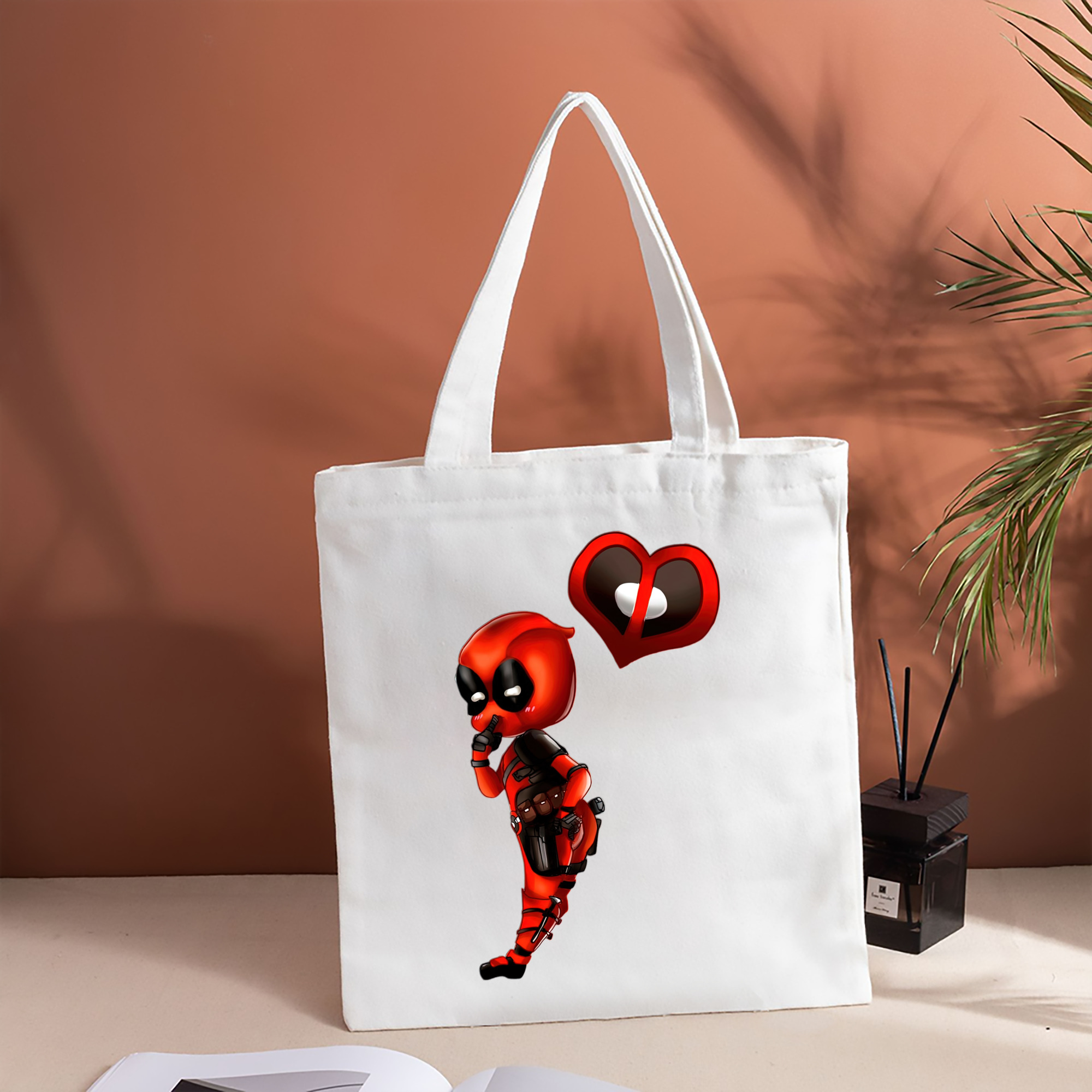 Deadpool デッドプール 縦型キャンバス生地手提げバッグ　トートバッグ