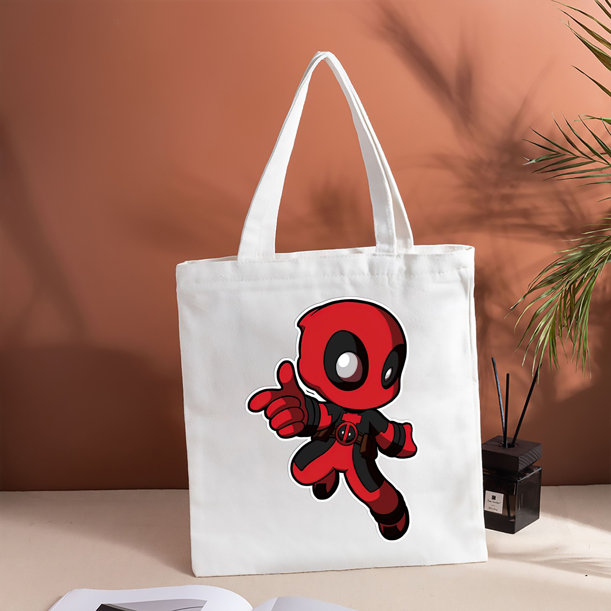 Deadpool デッドプール 縦型キャンバス生地手提げバッグ　トートバッグ