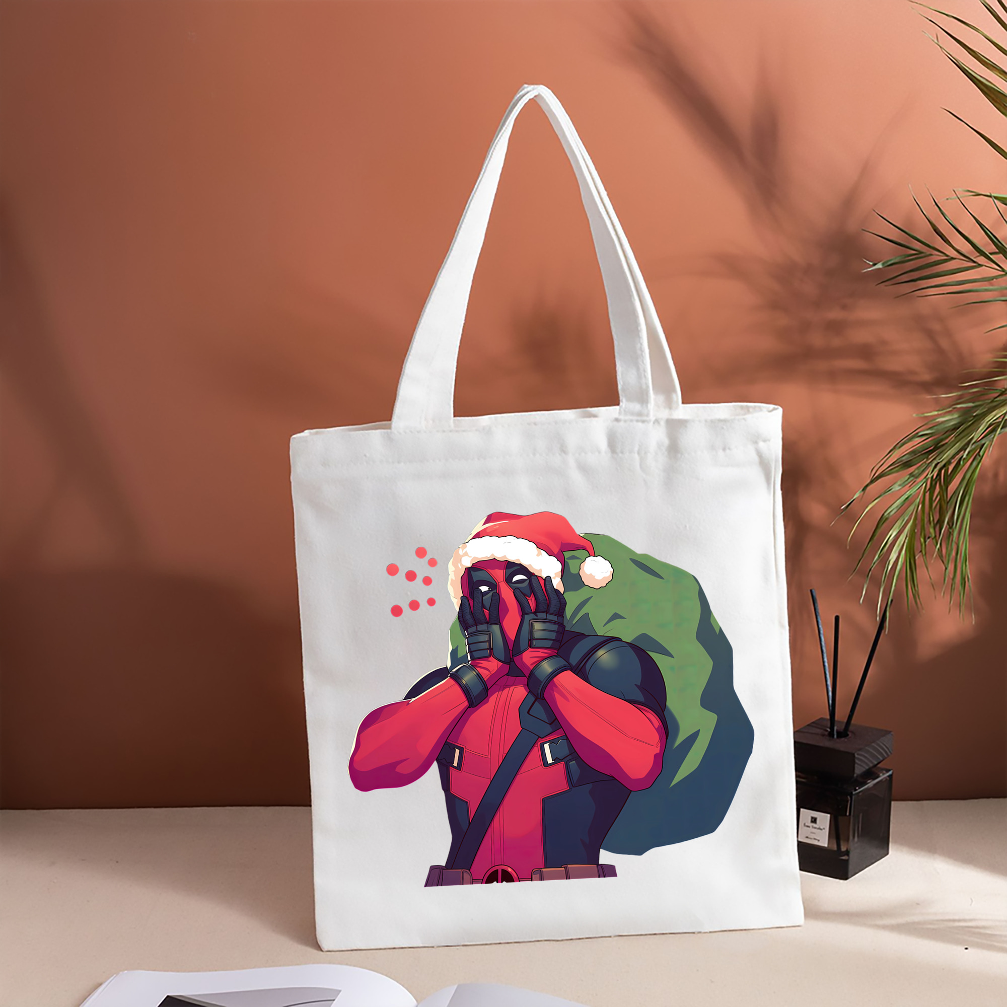 Deadpool デッドプール 縦型キャンバス生地手提げバッグ　トートバッグ