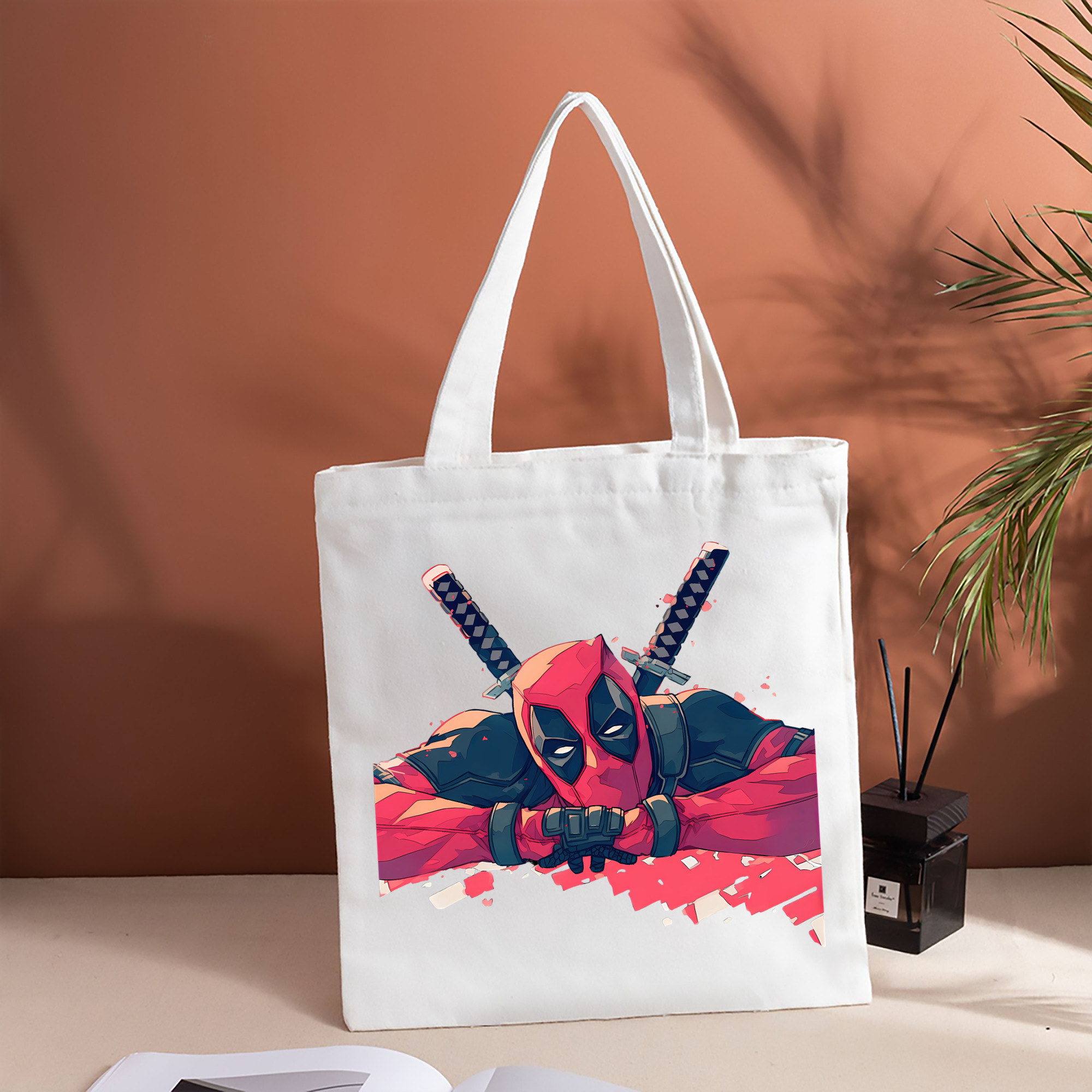 Deadpool デッドプール 縦型キャンバス生地手提げバッグ　トートバッグ