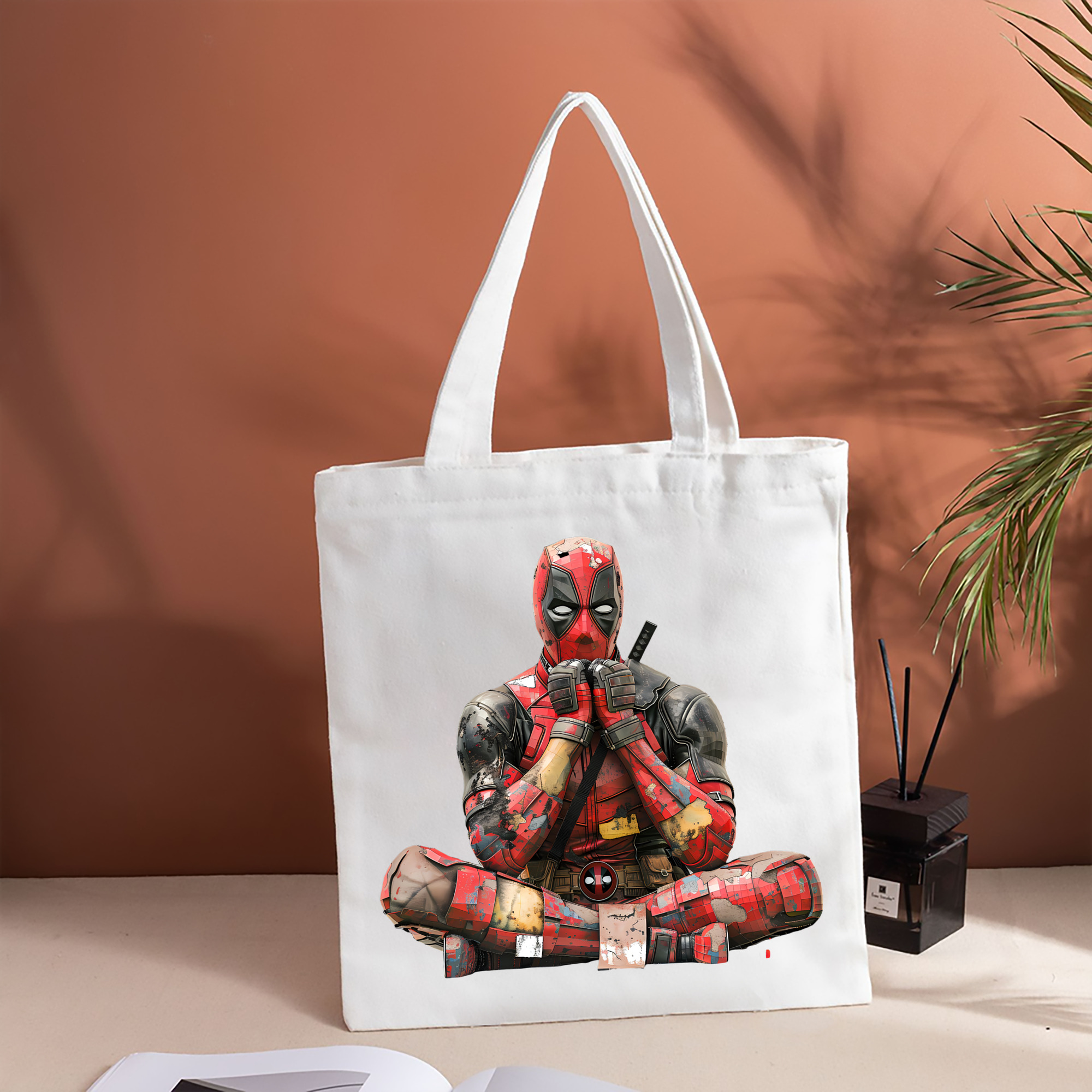 Deadpool デッドプール 縦型キャンバス生地手提げバッグ　トートバッグ