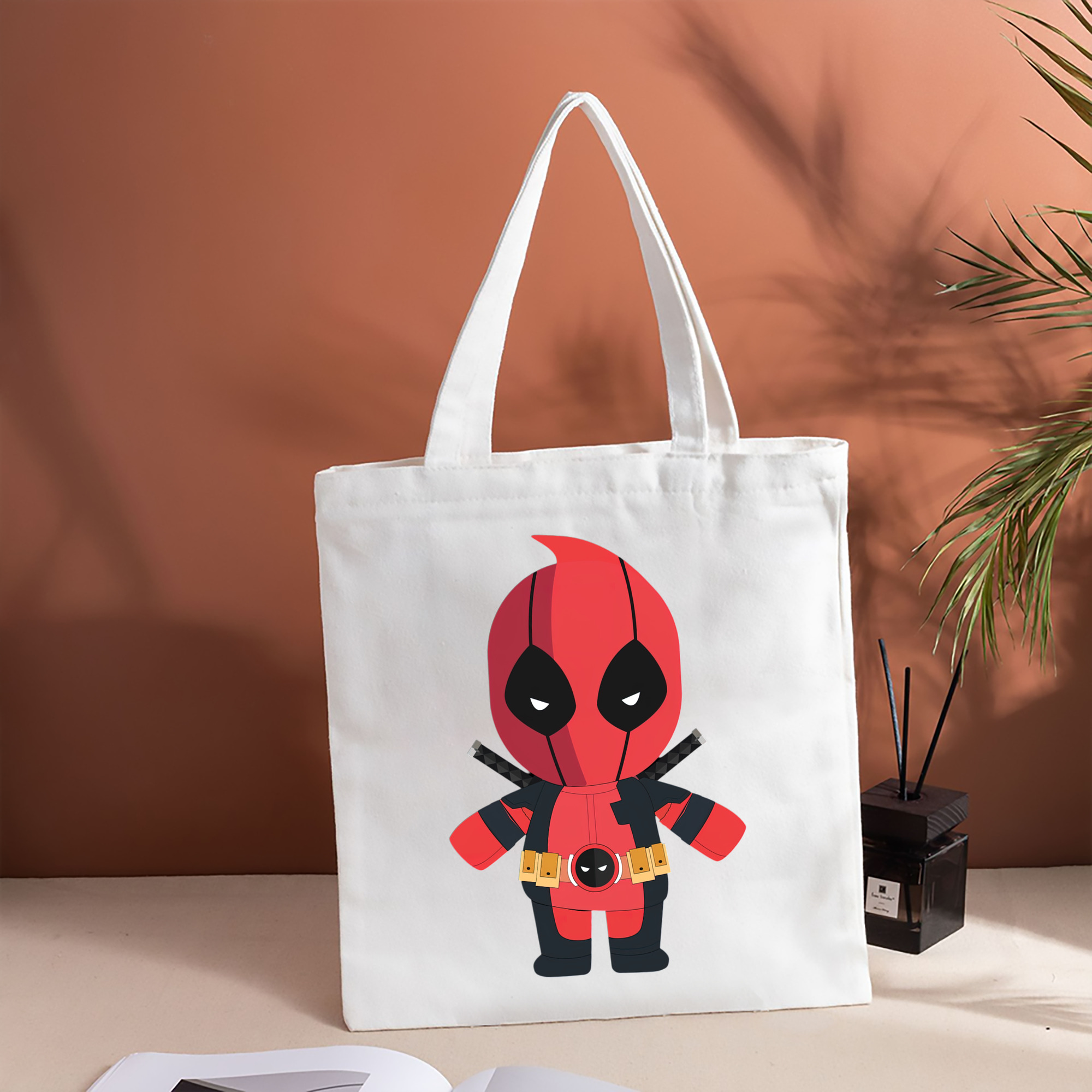 Deadpool デッドプール 縦型キャンバス生地手提げバッグ　トートバッグ