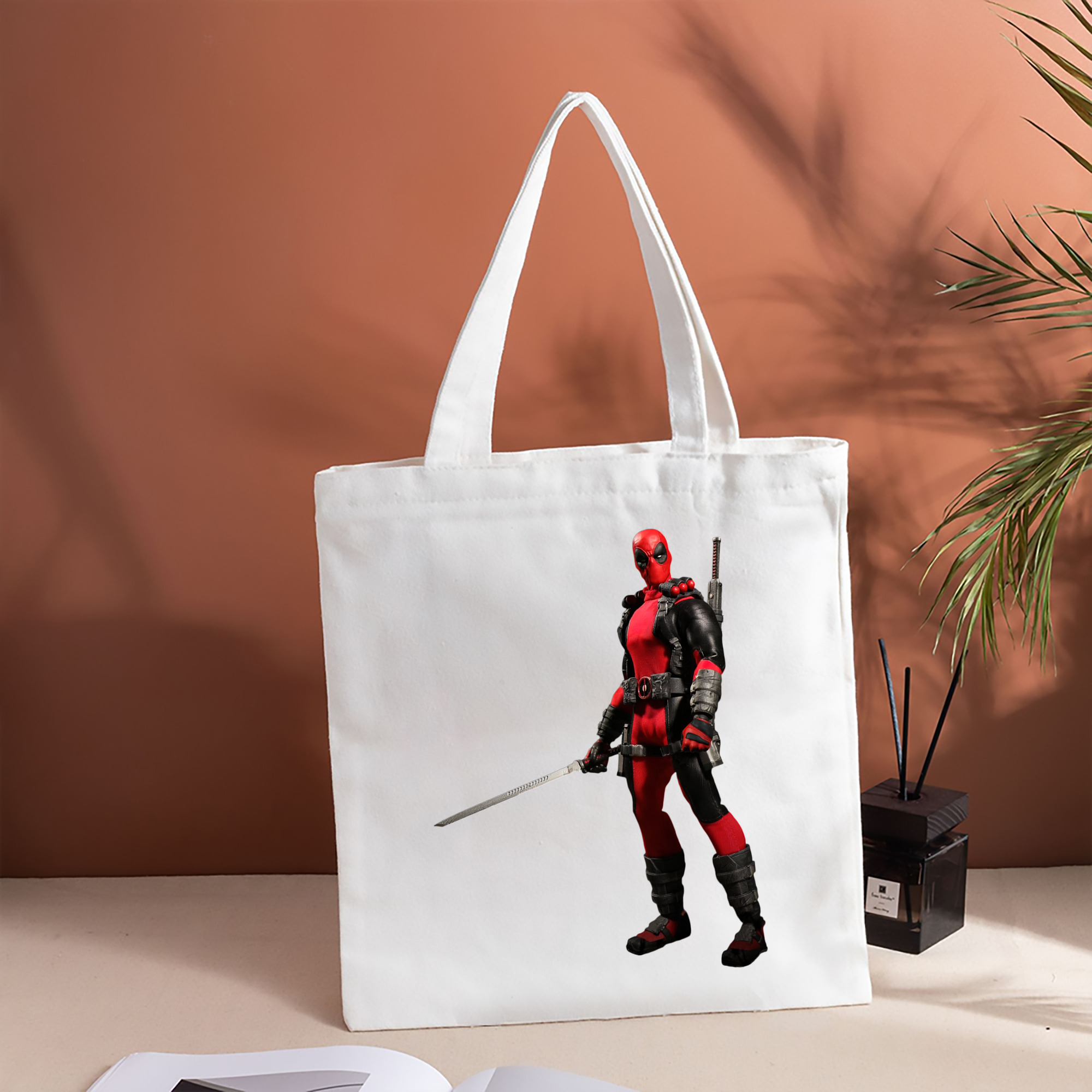 Deadpool デッドプール 縦型キャンバス生地手提げバッグ　トートバッグ