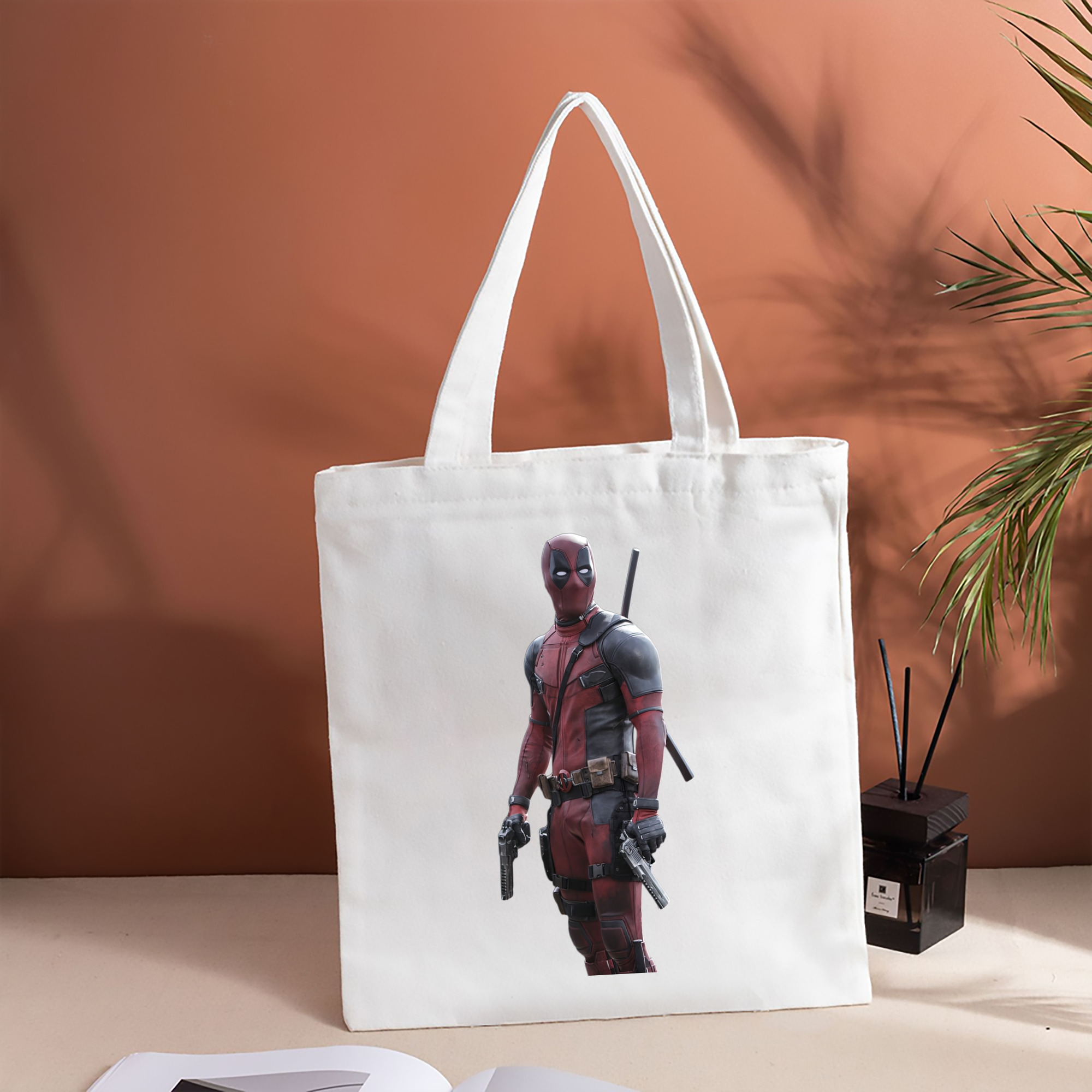 Deadpool デッドプール 縦型キャンバス生地手提げバッグ　トートバッグ