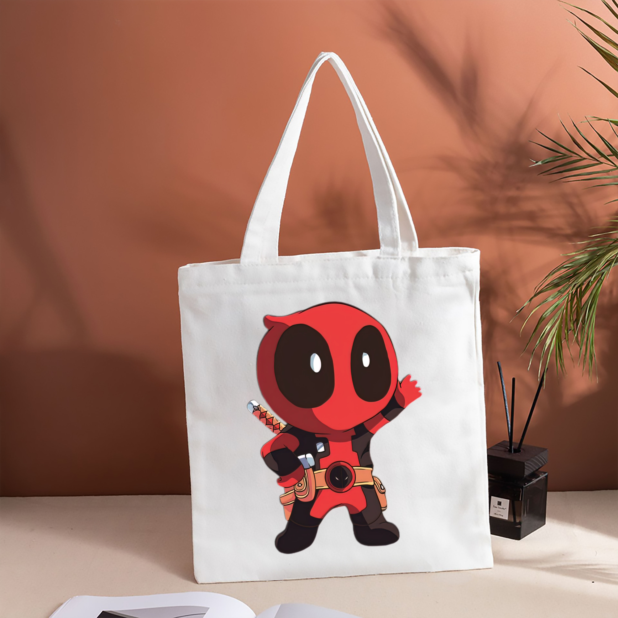 Deadpool デッドプール 縦型キャンバス生地手提げバッグ　トートバッグ