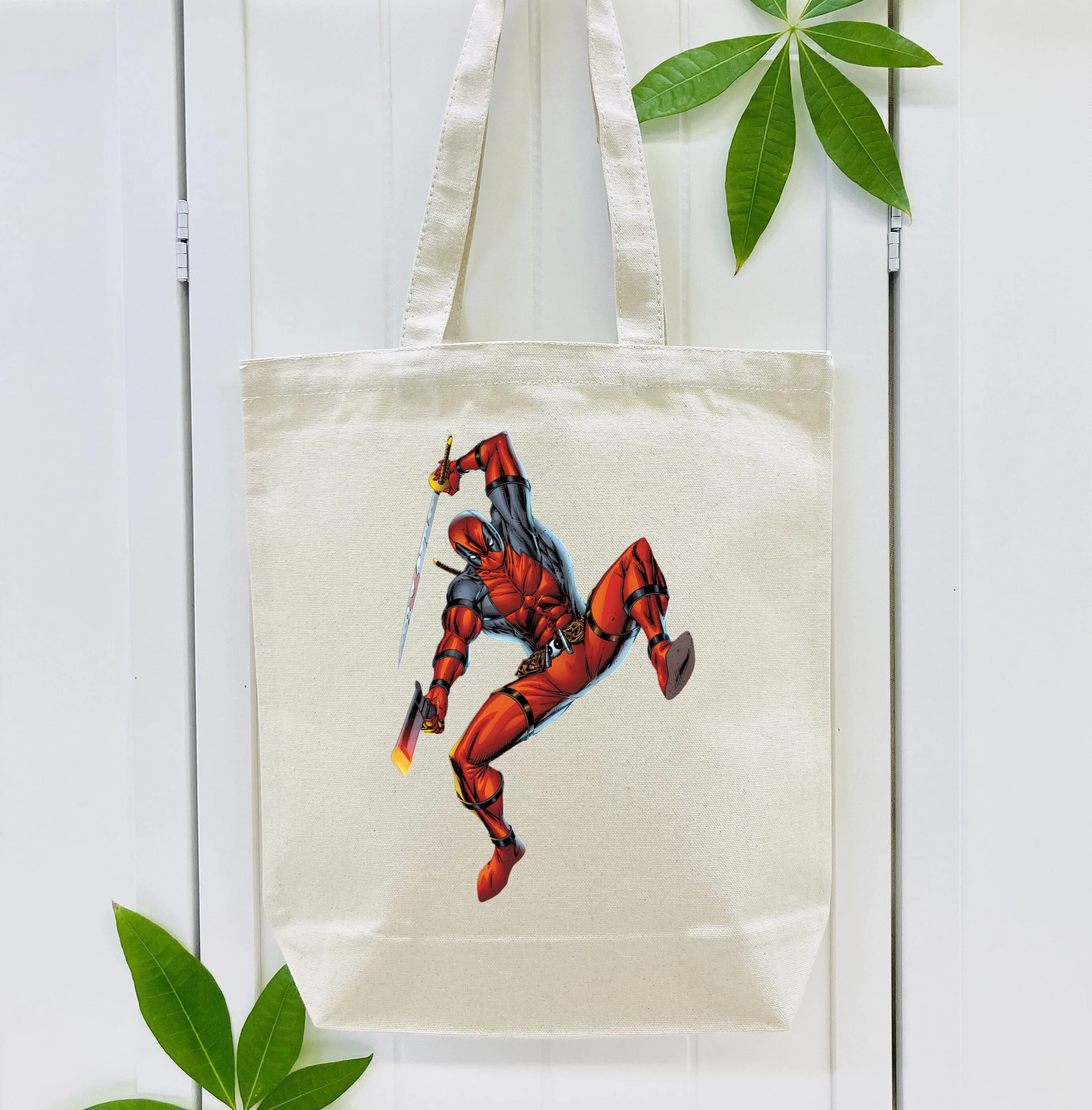 Deadpool デッドプール 縦型キャンバス生地手提げバッグ　トートバッグ