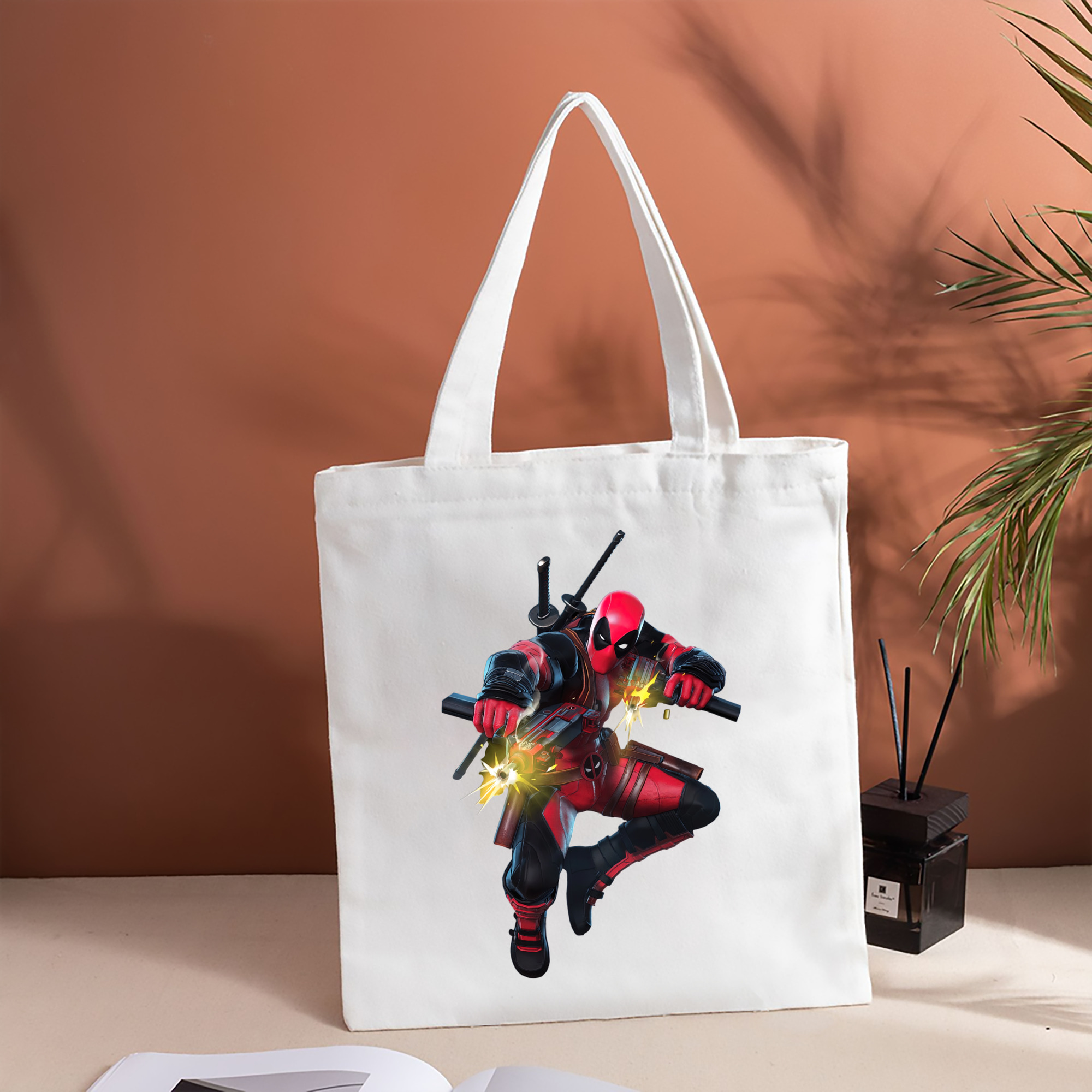 Deadpool デッドプール 縦型キャンバス生地手提げバッグ　トートバッグ