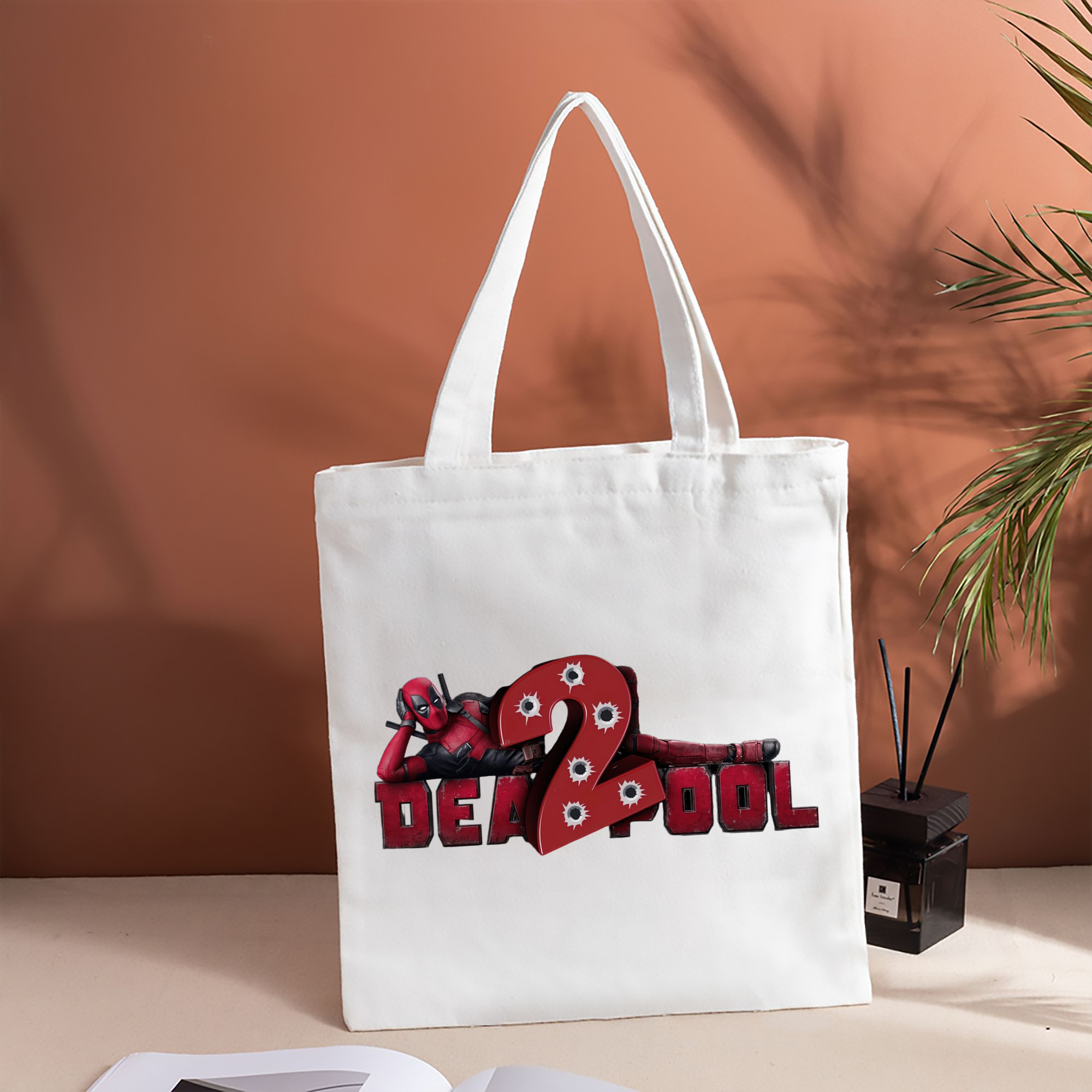Deadpool デッドプール 縦型キャンバス生地手提げバッグ　トートバッグ