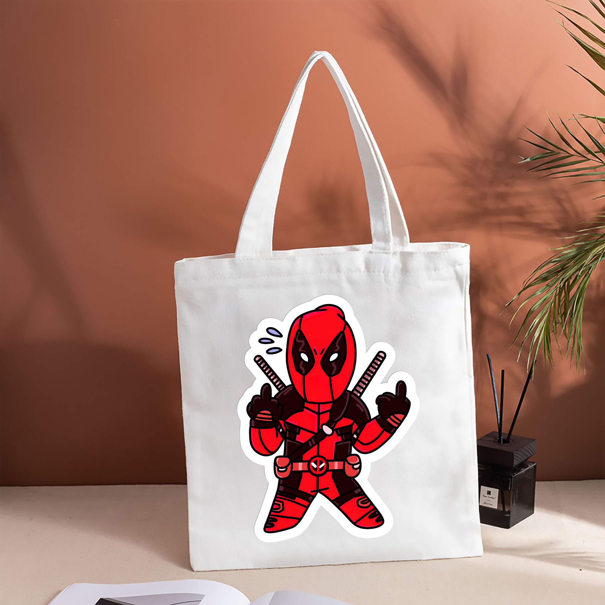 Deadpool デッドプール 縦型キャンバス生地手提げバッグ　トートバッグ
