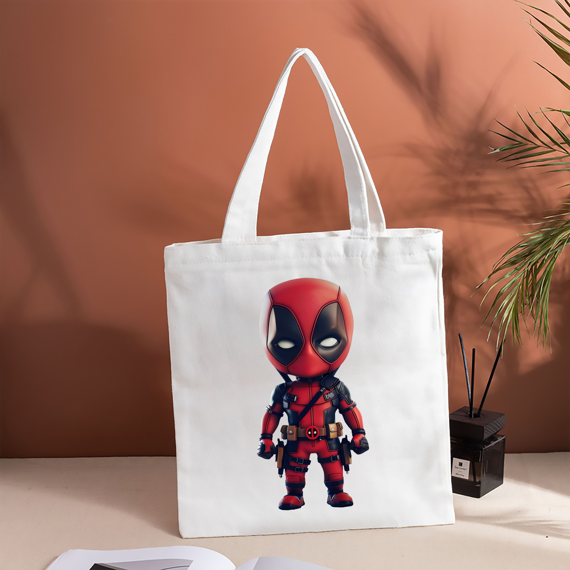 Deadpool デッドプール 縦型キャンバス生地手提げバッグ　トートバッグ