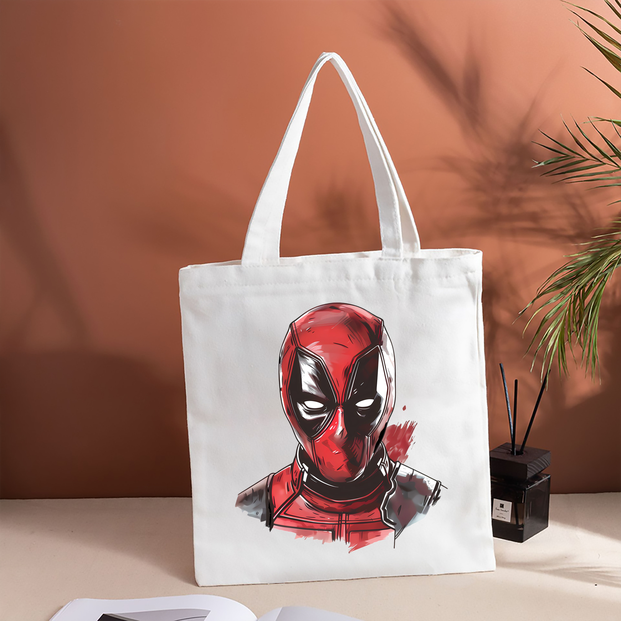 Deadpool デッドプール 縦型キャンバス生地手提げバッグ　トートバッグ