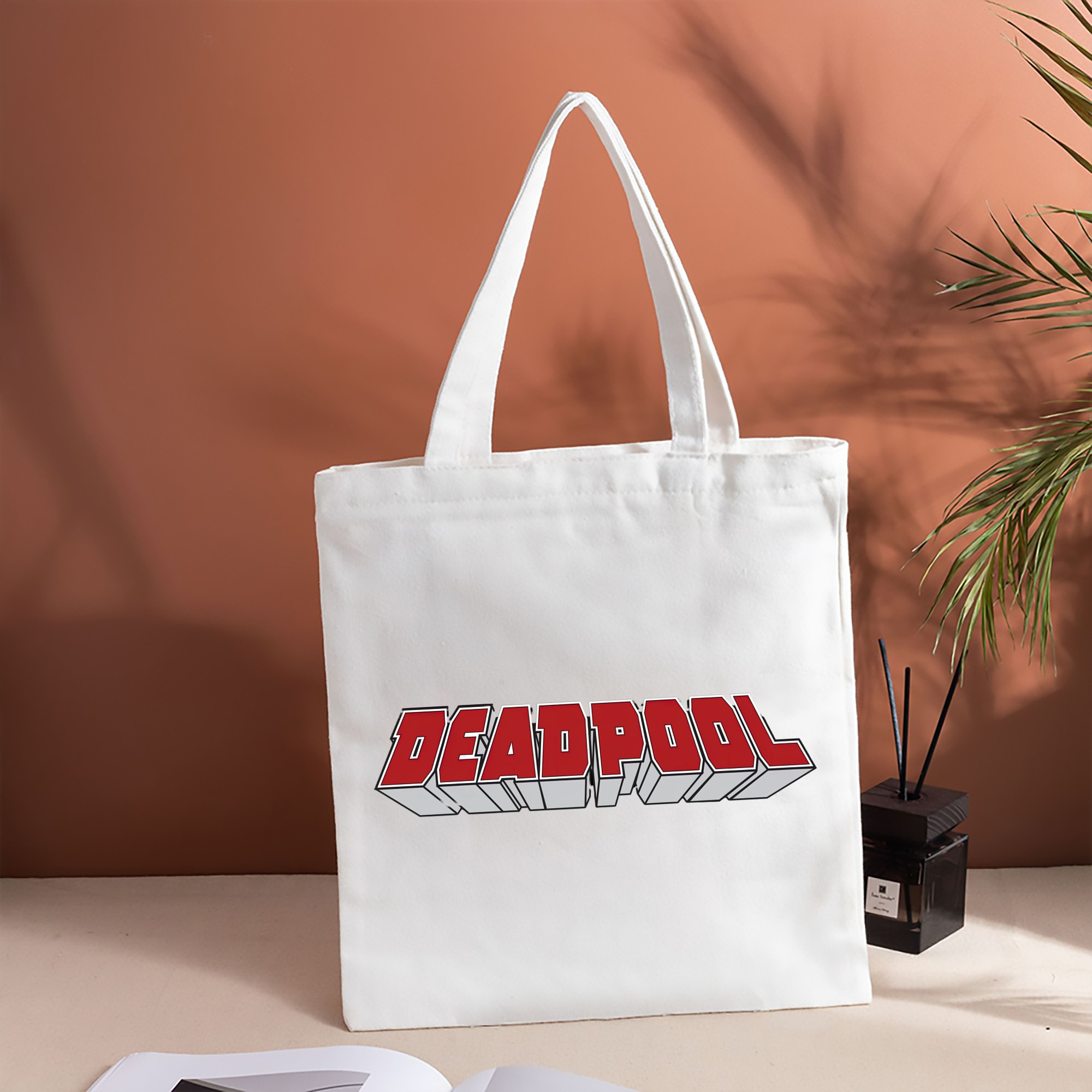 Deadpool デッドプール 縦型キャンバス生地手提げバッグ　トートバッグ